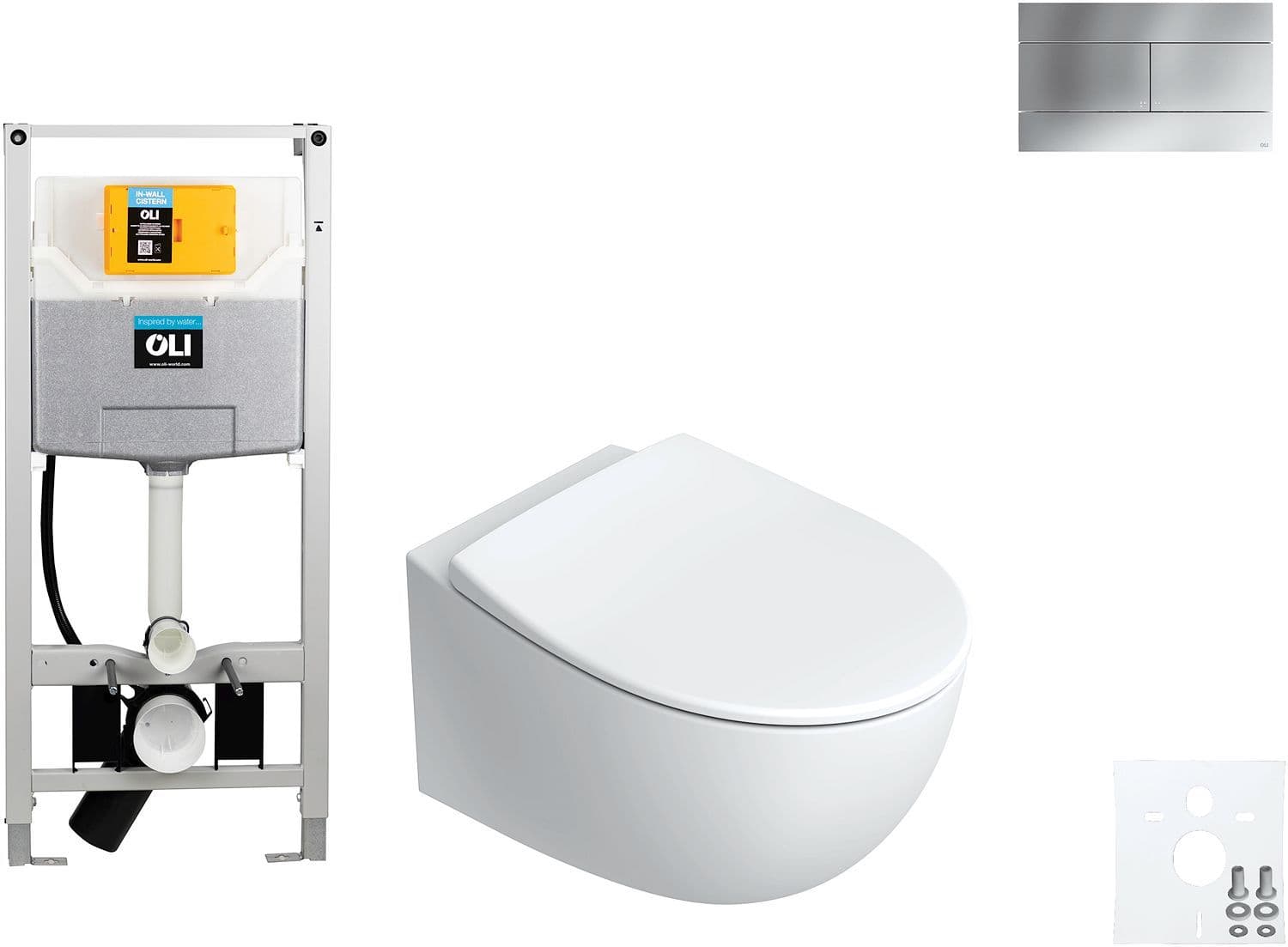 Wallfix oli wc suspendu italy catalano slim chrome mat