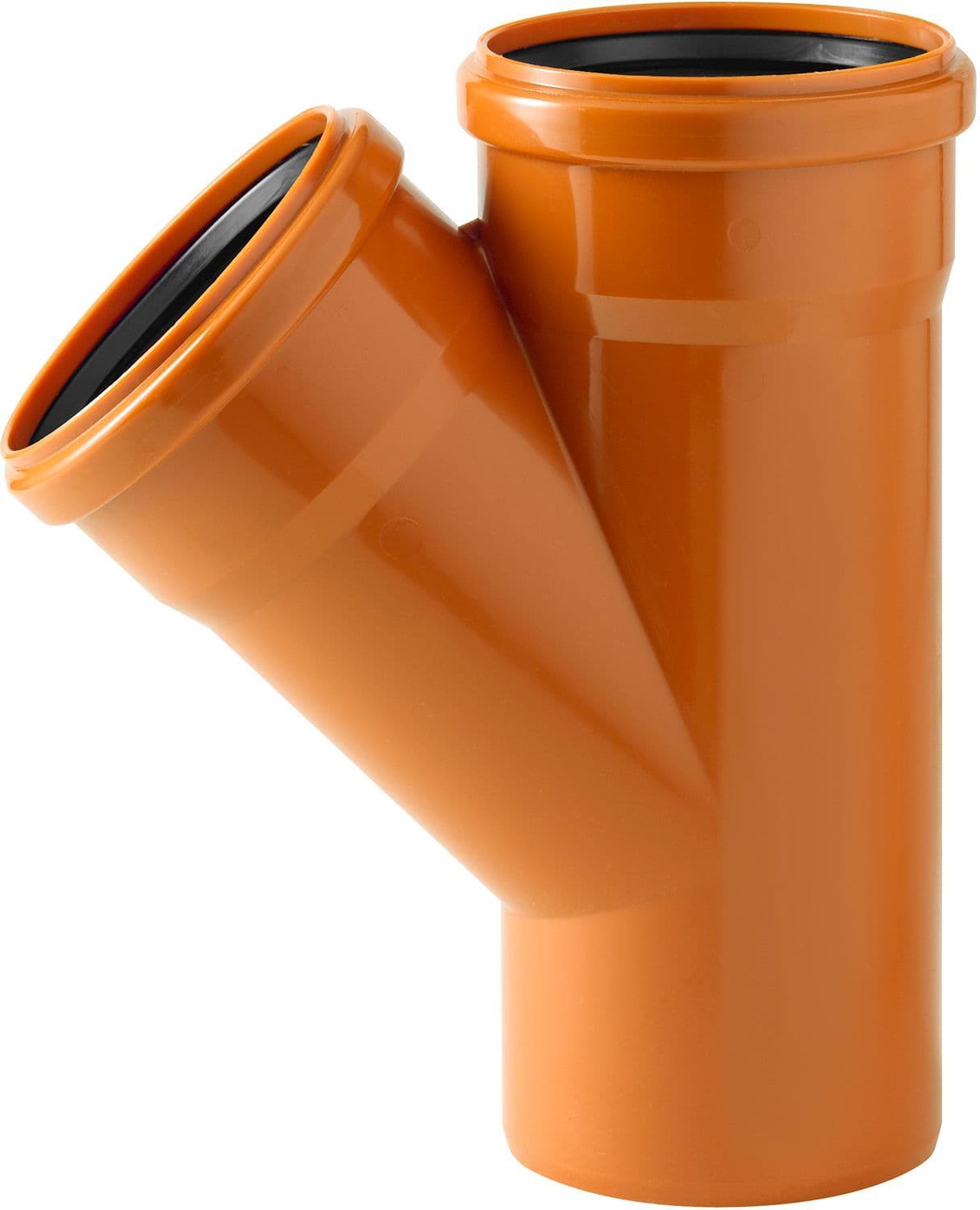Reduction pvc-t 45° egout 160-125-160MM rouge/brun