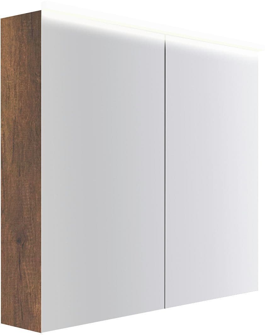 Armoire toilette COFFEE 2 portes 900MM 4250K CHENE Decor rouille DESCO-186981