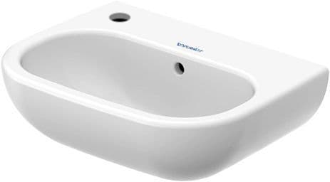 HANDENWASSER D-CODE DURAVIT 36-27CM +KRAANGAT LINKS WIT
