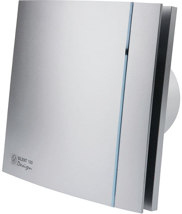 Ventilateur salle de bain + timer SILENT-100 crz Silver design s&p