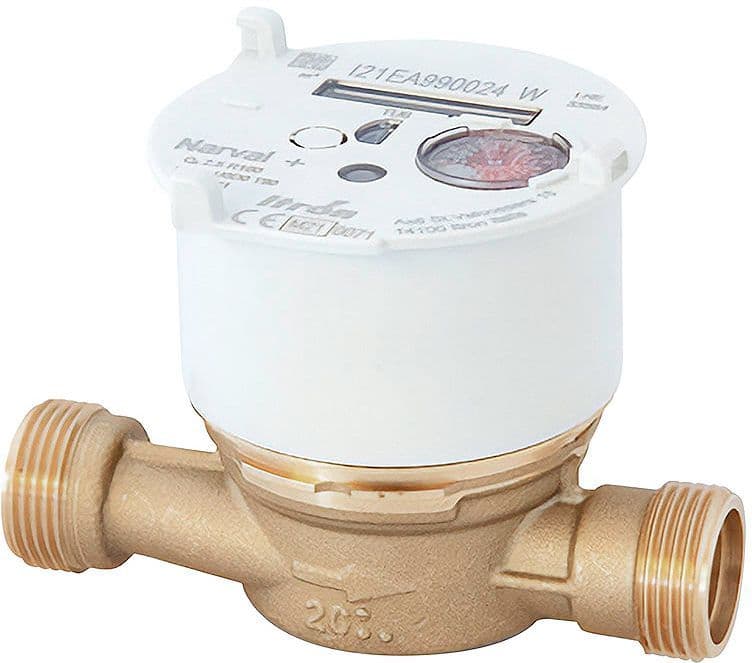 Teller koud/warm water narval 4/4" ZONDER koppeling 4/4"-3/4"