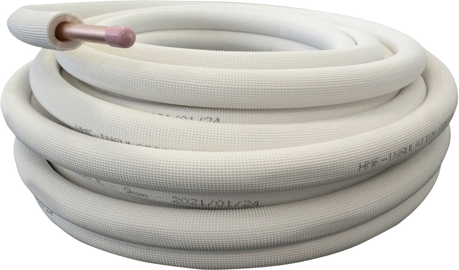 Liaison frigorifique isolee en cuivre ISOL.1/4"-0,8 R.25M