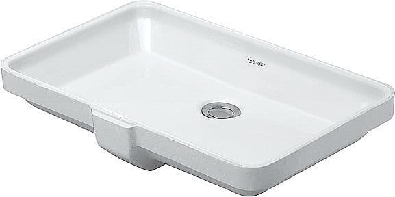 Onderbouw lavabo 2ND Floor Duravit 525X350MM ZONDER kraangat + overloop WIT