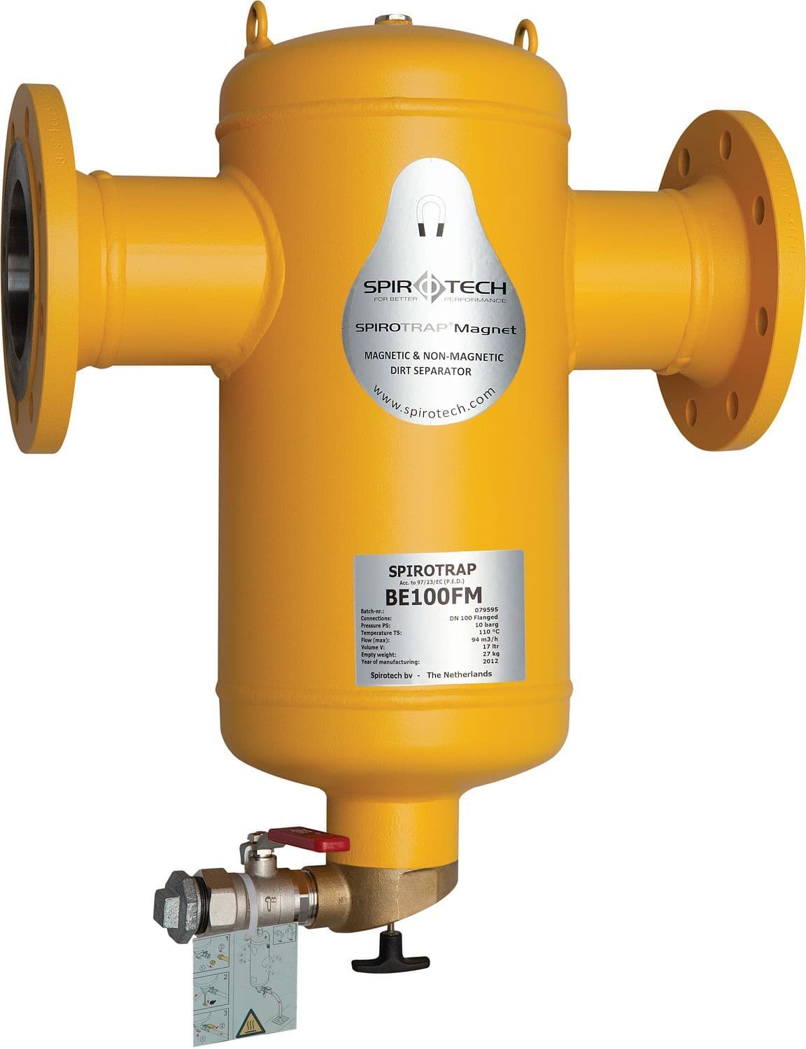 Separateur de boues + aimant spirotrap DN050 avec bride