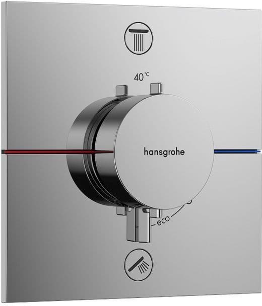 Set de finition thermostat +2 fonction Comfort E HG chrome