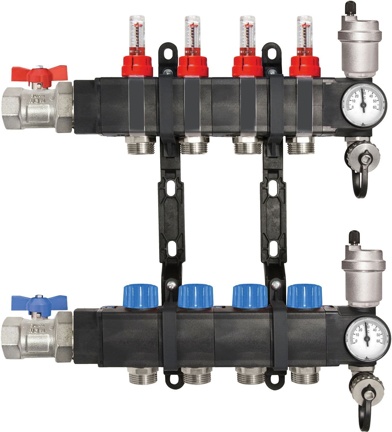 Collectorset kunststof compleet vloerverwarming d-floor 8 kringen 3/4" EK