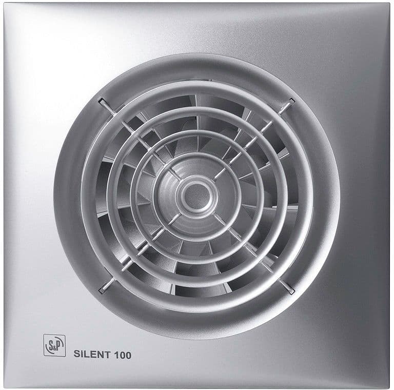 Badkamerventilator SILENT-100 CZ Silver S&P