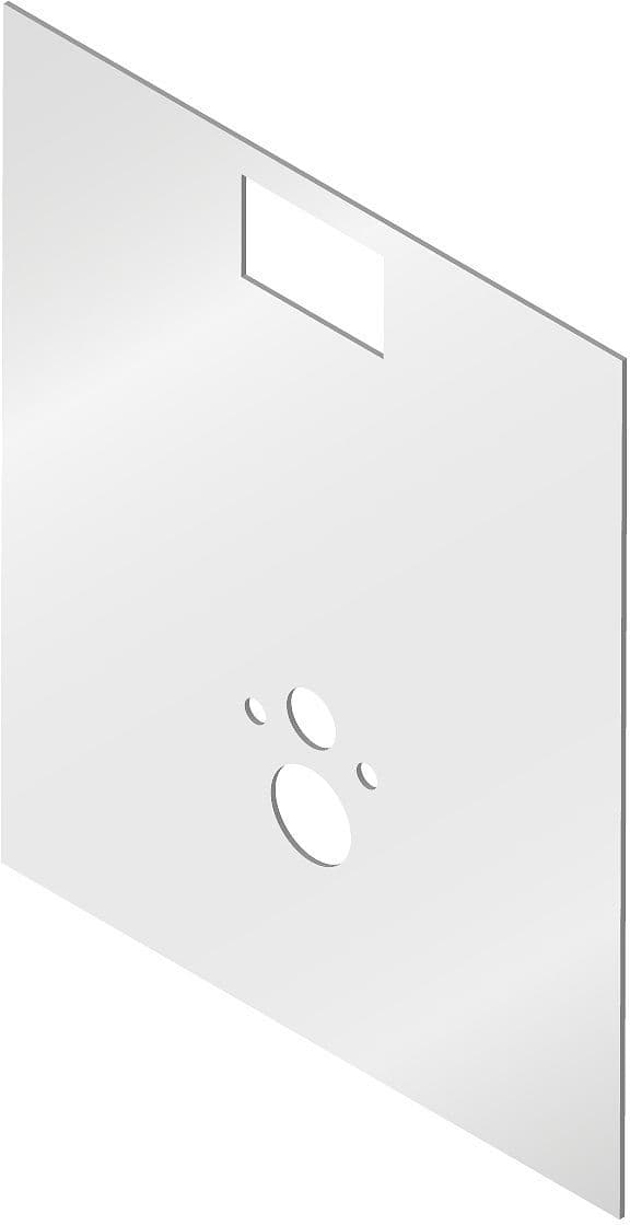 Plaque de recouvrement systemfix/duofix acryl PASPARTOE blanc brillant/satin