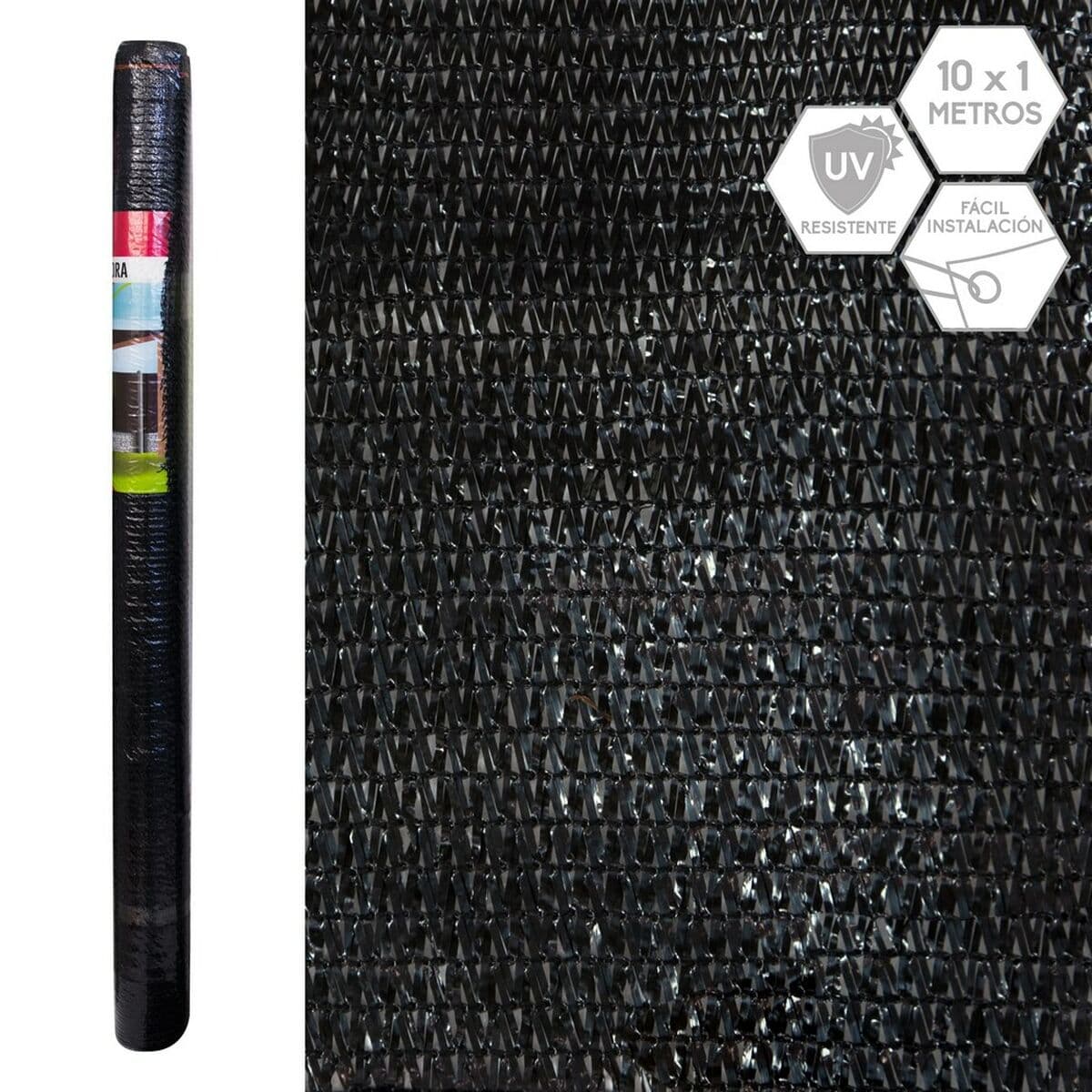 Mallas Sichtschutznetz Schwarz HDPE 80 % 90 % 1000 x 1 x 100 cm