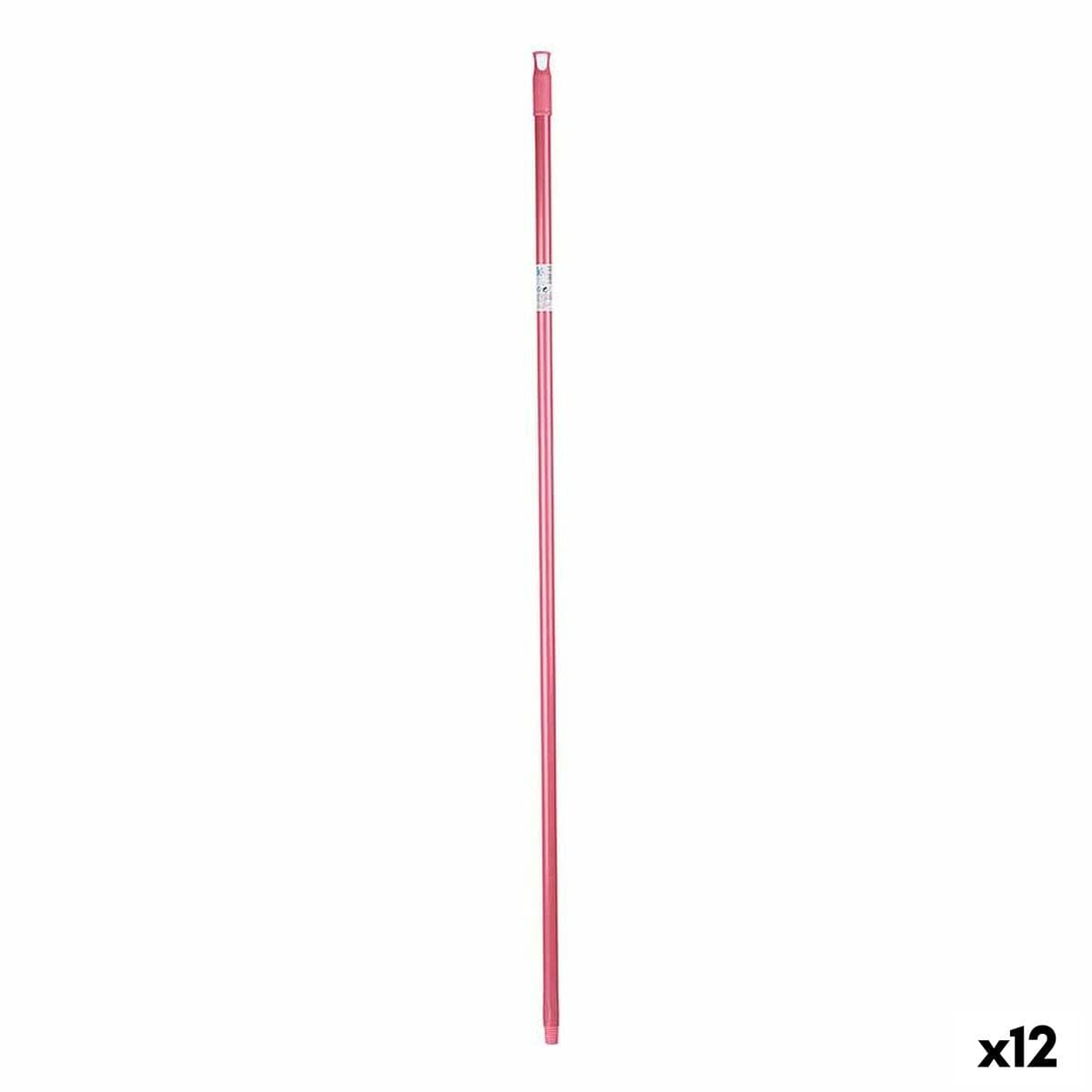 Manche à balai Rose Métal 2,3 x 130 x 2,3 cm (12 unités)