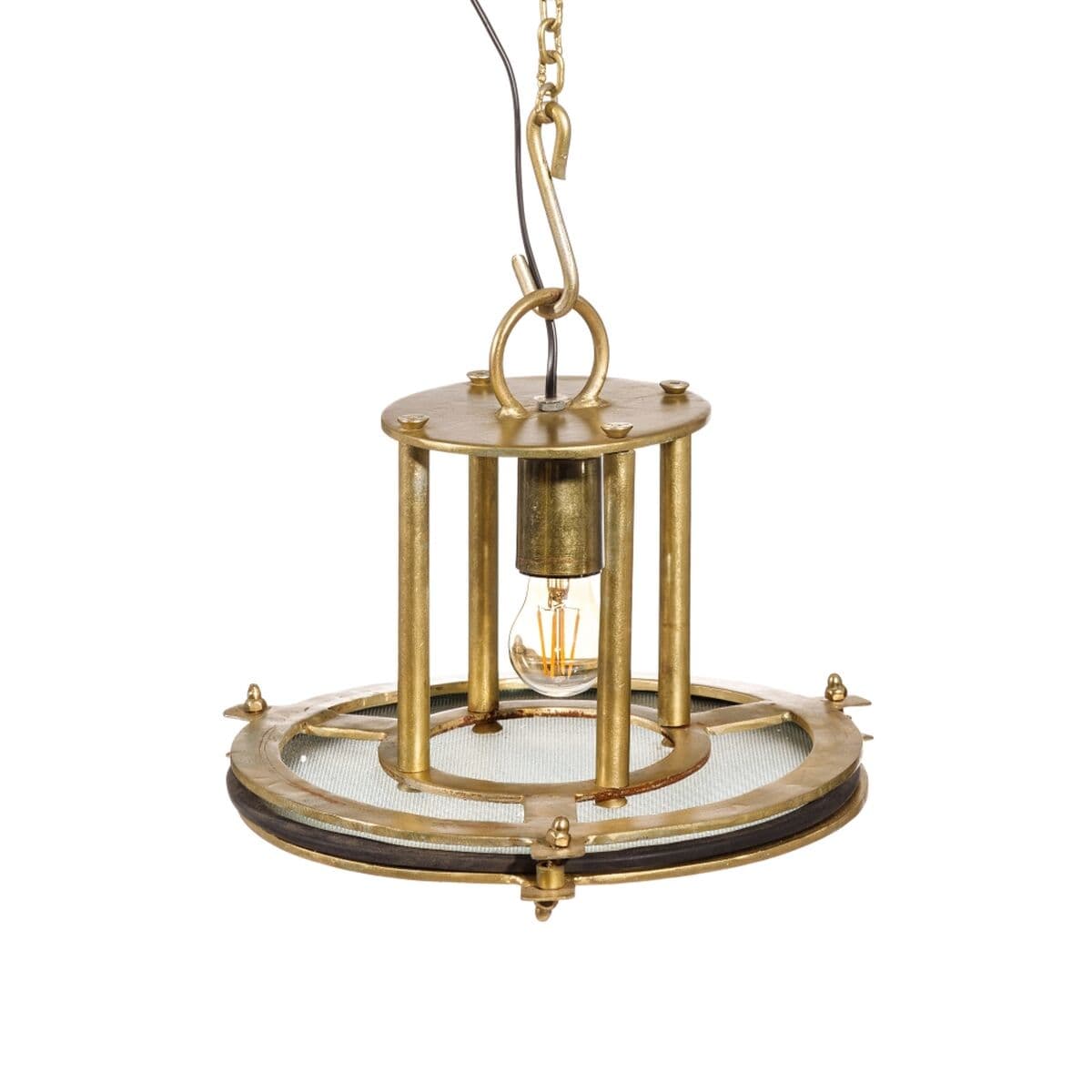 Plafonnier Bronze Cristal Fer 40 W 240 V 35 x 35 x 28 cm Moderne