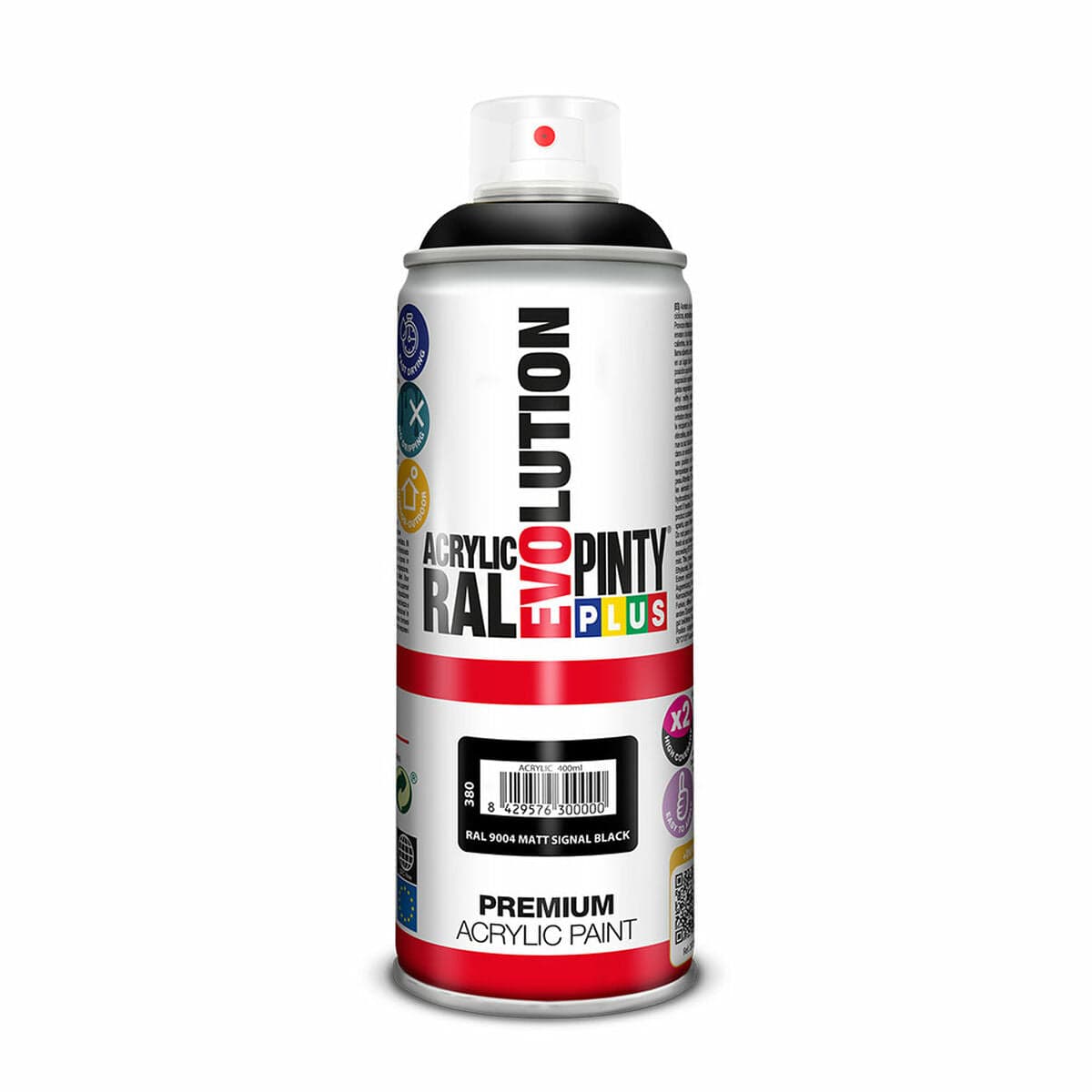 Spray Paint Pintyplus Evolution RAL 9004 Signal Black 400 ml Matt