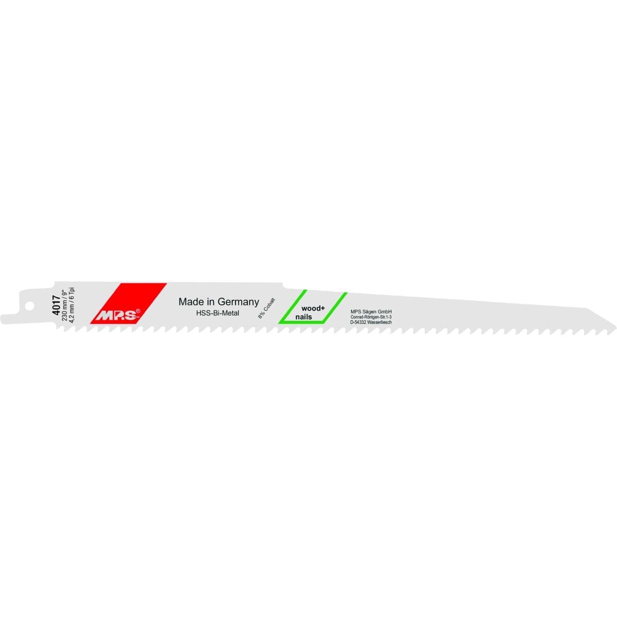 MP.S 4017 Säbelsägeblätter 6 tpi 230 mm (5 Stück)