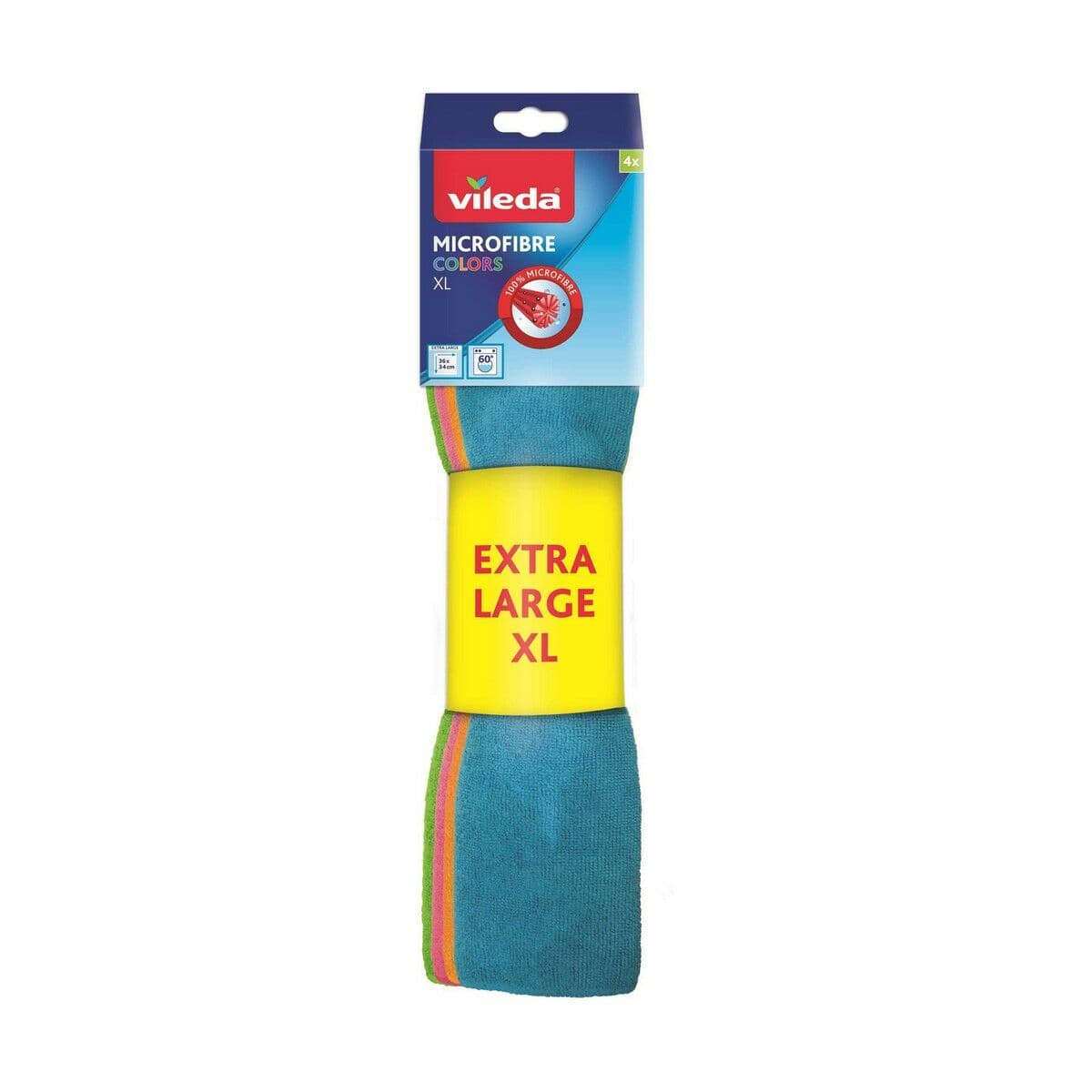 Chiffon de nettoyage microfibre Vileda 141413 (4 pièces)