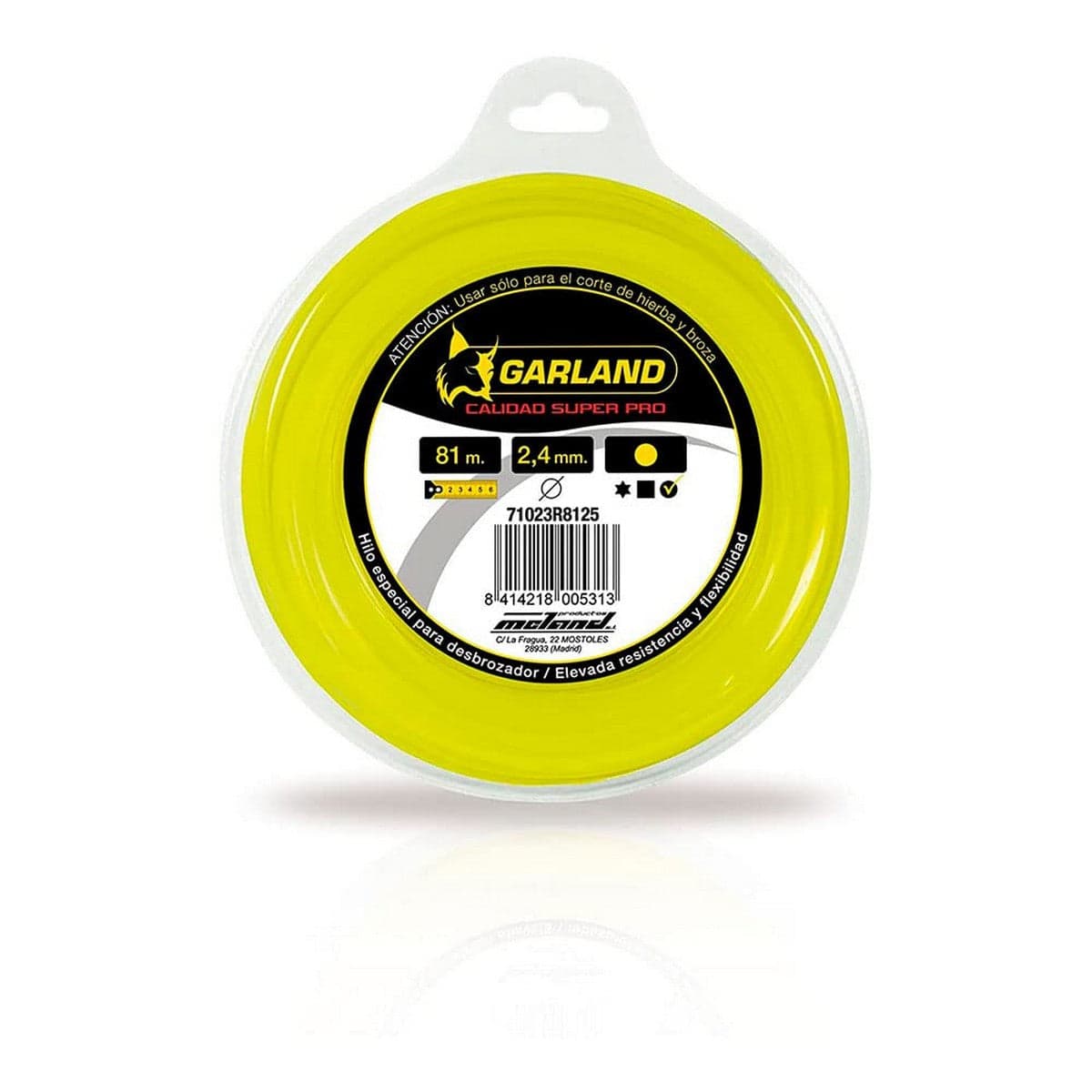 Fil de débroussailleuse Garland 71023r8125 Ø 2,4 mm Rond 8 m Nylon