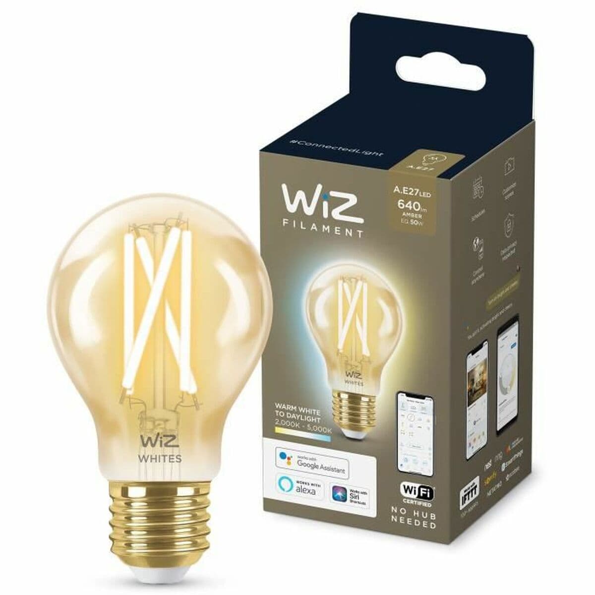 Wiz LED-Lampe Multicolour Gold F 7 W 50 W E27