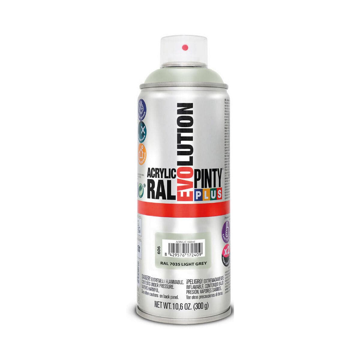 Peinture en Bombe Pintyplus Evolution RAL 7035 400 ml Gris Clair