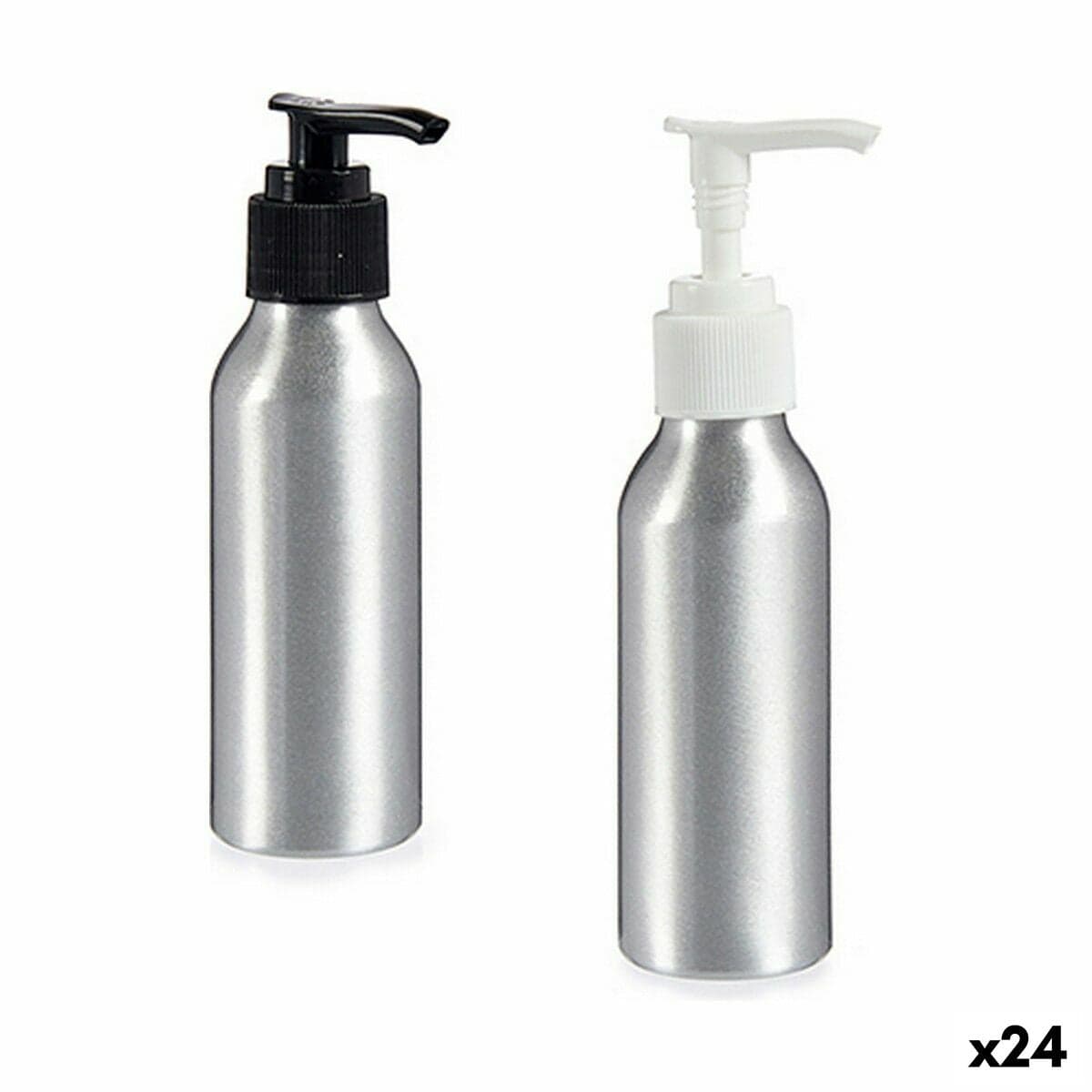 Berilo Silver Aluminium Polypropylene Soap Dispenser 100 ml (24 Units)