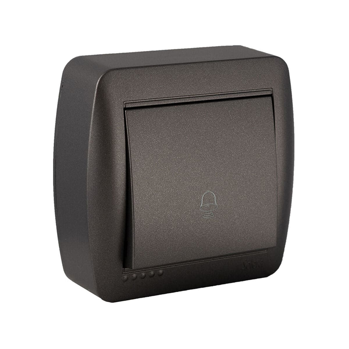 Bouton poussoir sonnette Solera Mural 7,4 x 7,2 x 2,8 cm 250 V 10 A Graphite