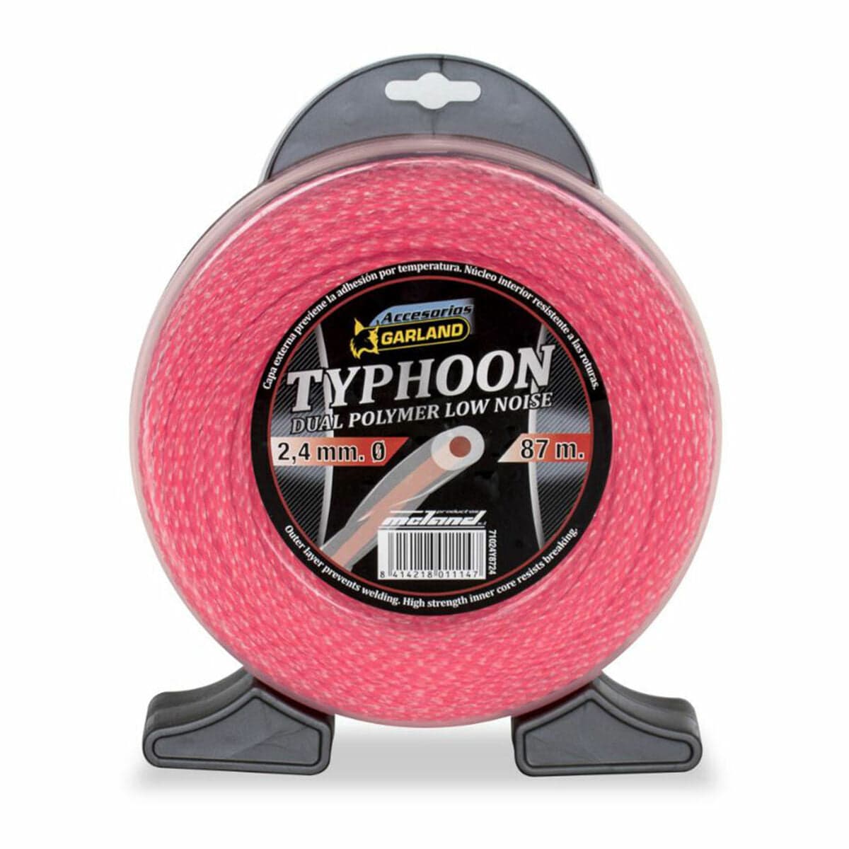 Fil pour machine de coupe Garland Typhoon 71024Y8724 87 m 2,4 mm double couche