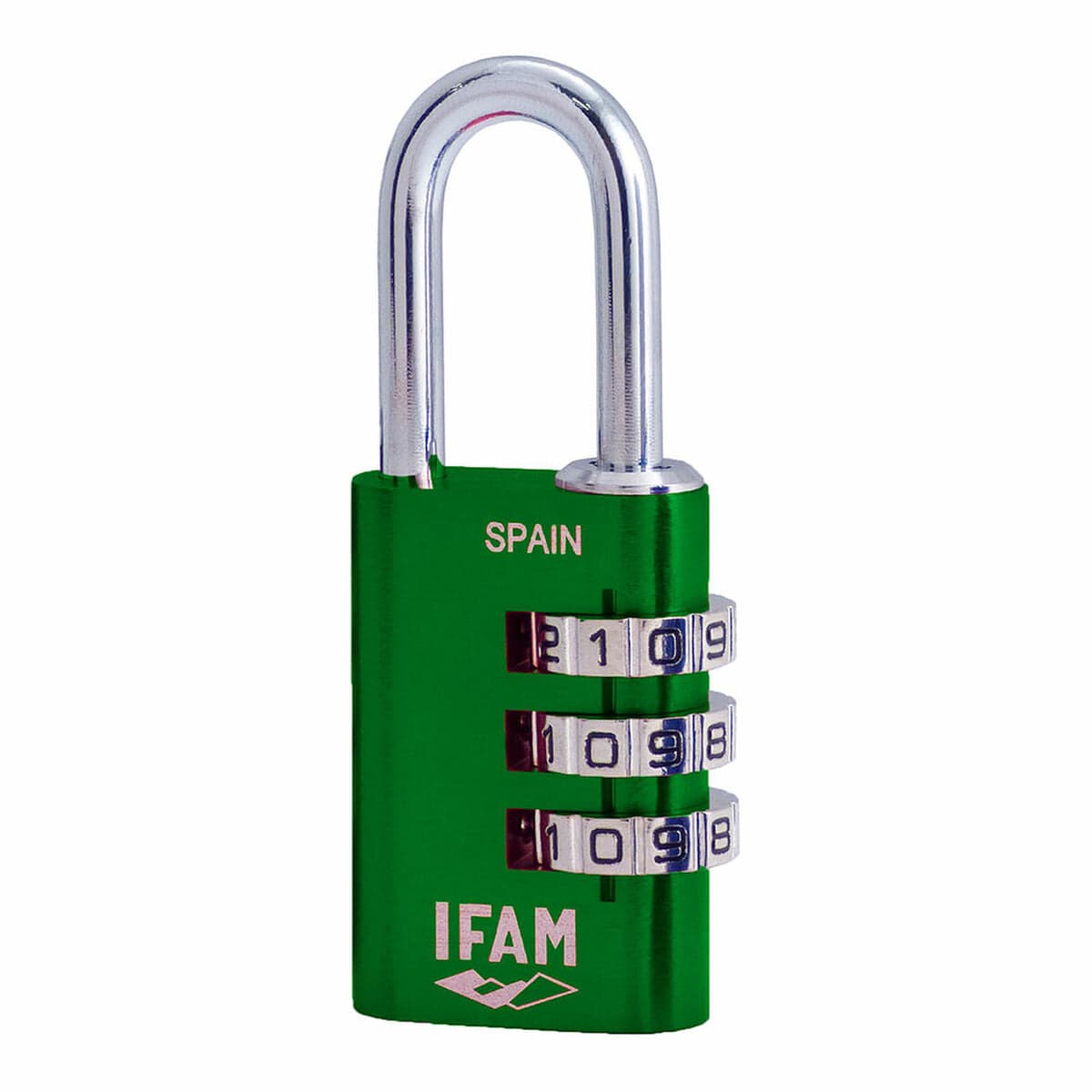 Cijferhangslot IFAM Combi30 Metaal Aluminium Groen