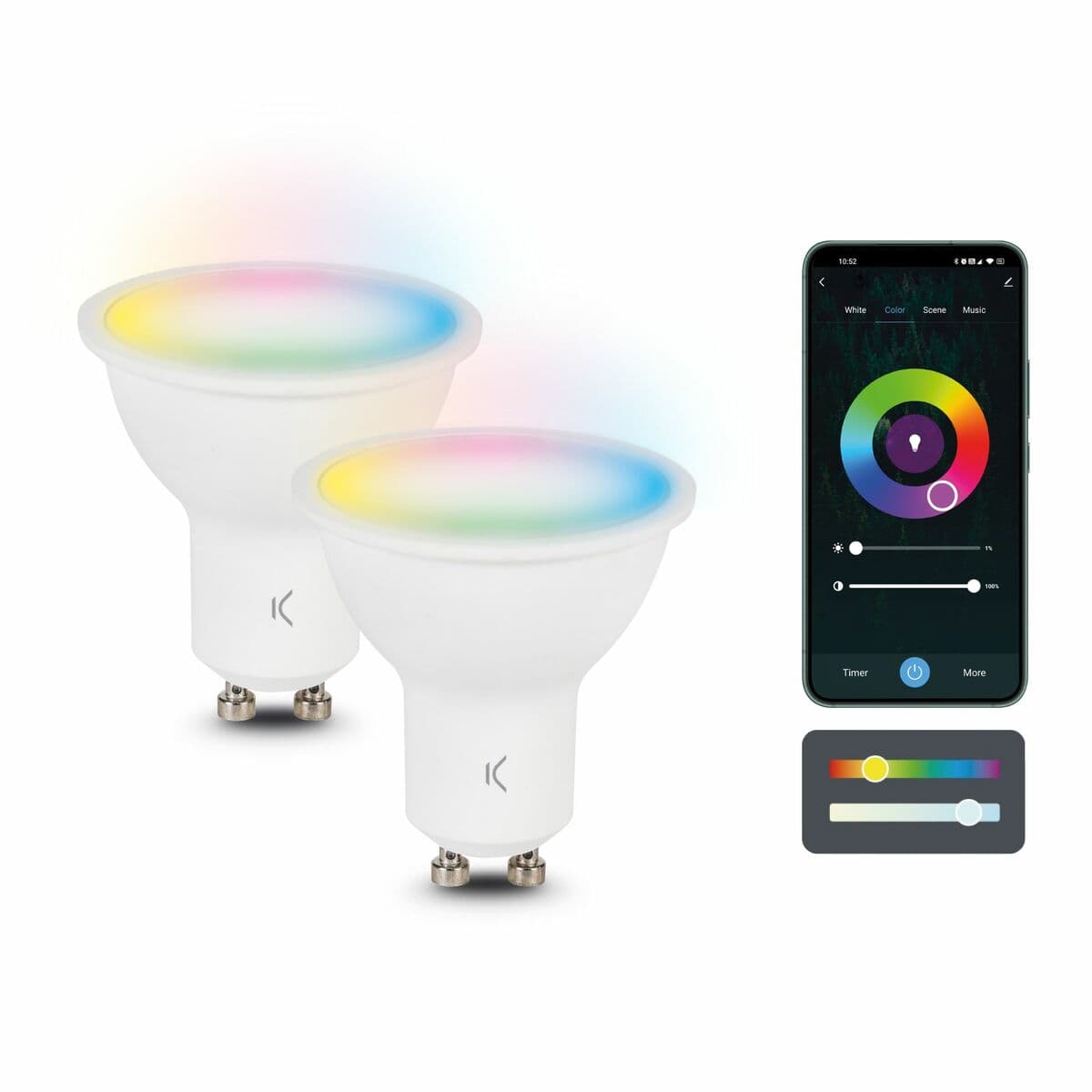 Ampoule LED KSIX GU10 5,5 W Classe G