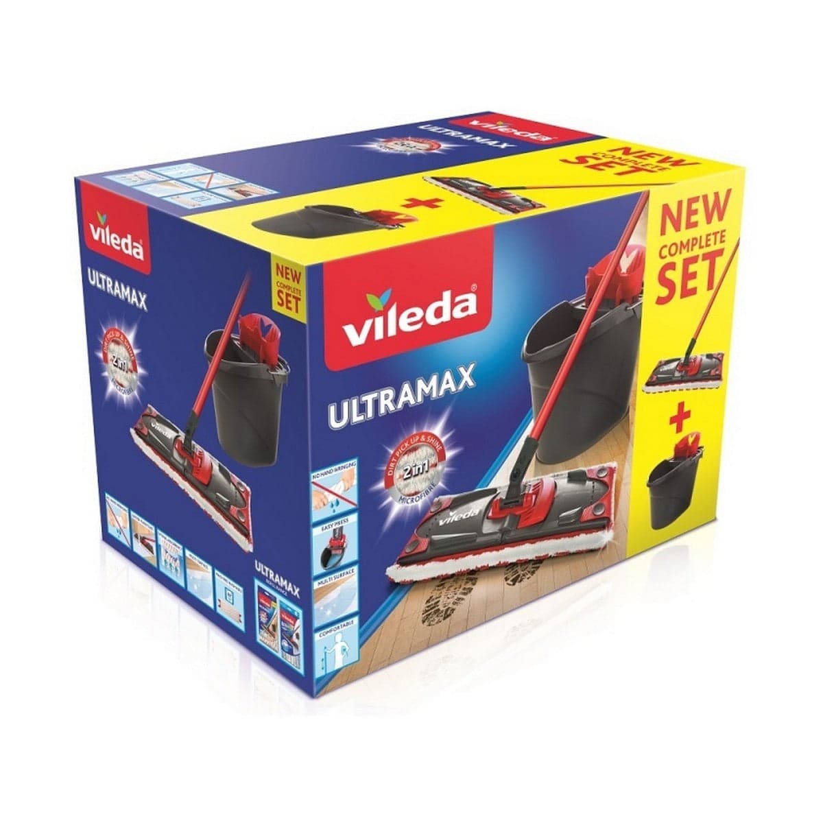 Wischmopp mit Dual Action Eimer Vileda Ultramax Mikrofaser