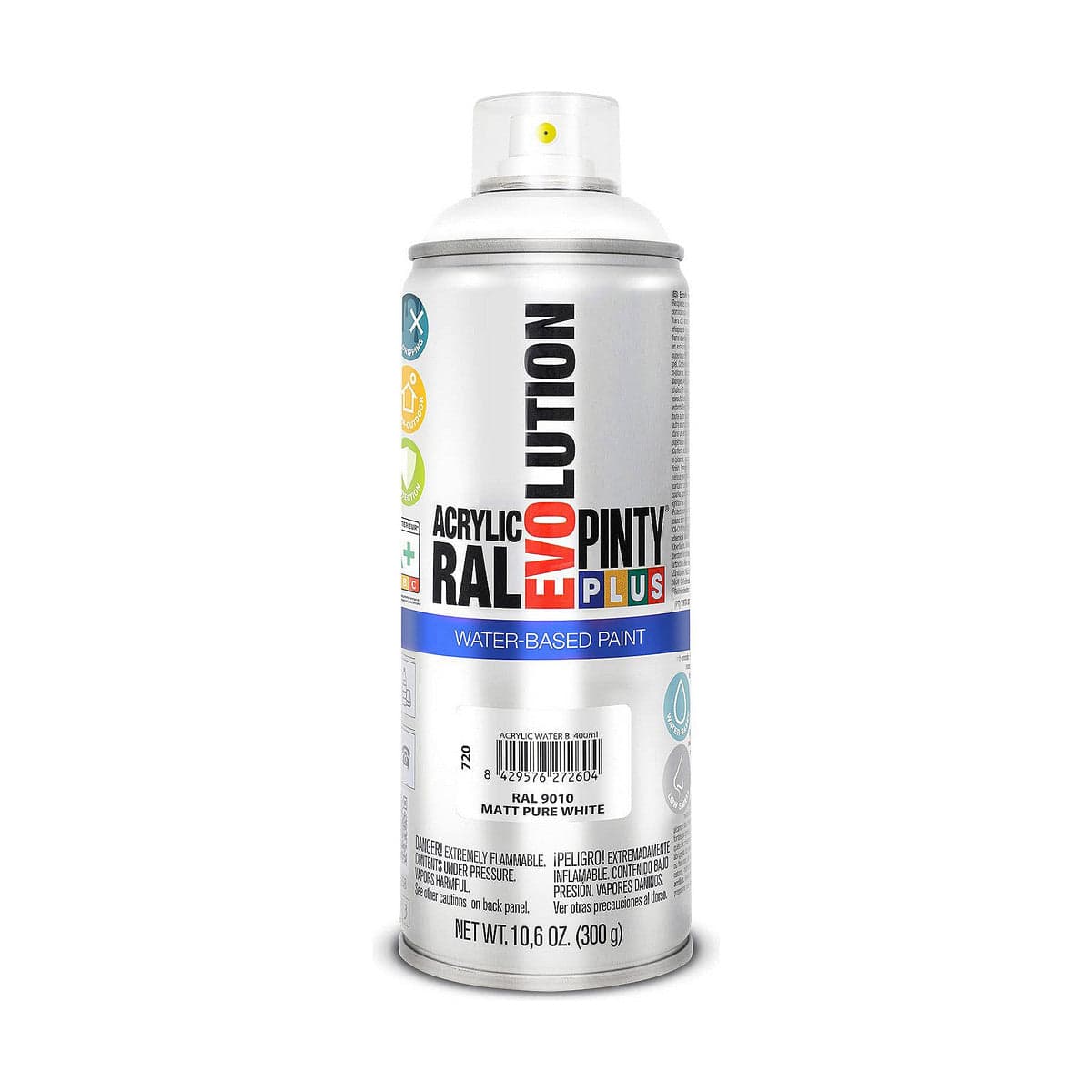 Pintyplus Evolution Sprühlack RAL 9010 Matt Reinweiß 400 ml