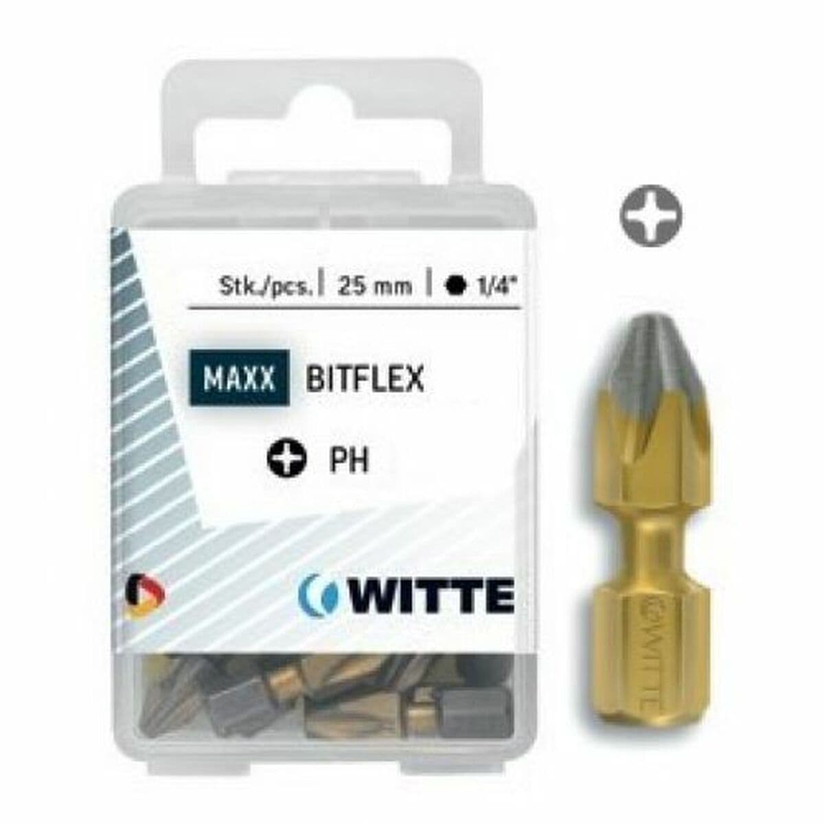 Bit set WITTE PH 2 DIAMOND FLEX PH2 5 Units
