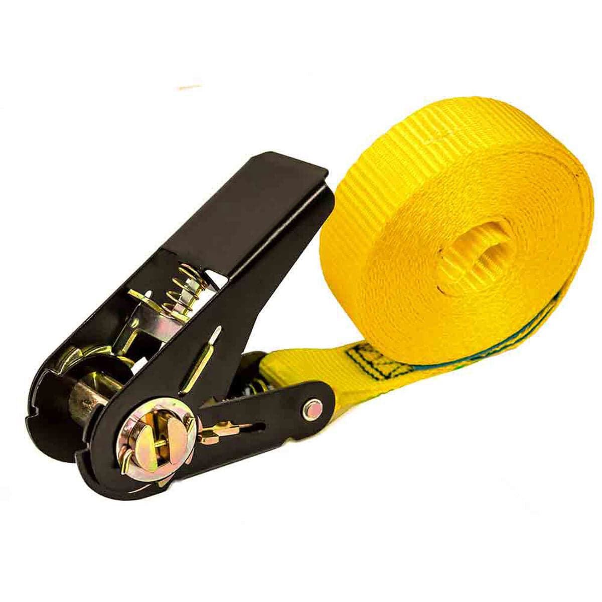 Zurrgurt mit Ratsche Ponsa 027,047,025,108 Gelb 25 mm x 5 m