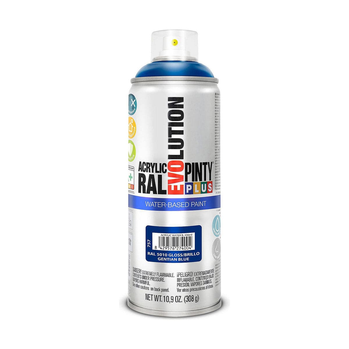 Pintyplus Evolution Sprühlack RAL 5010 Enzianblau wasserbasiert 400 ml