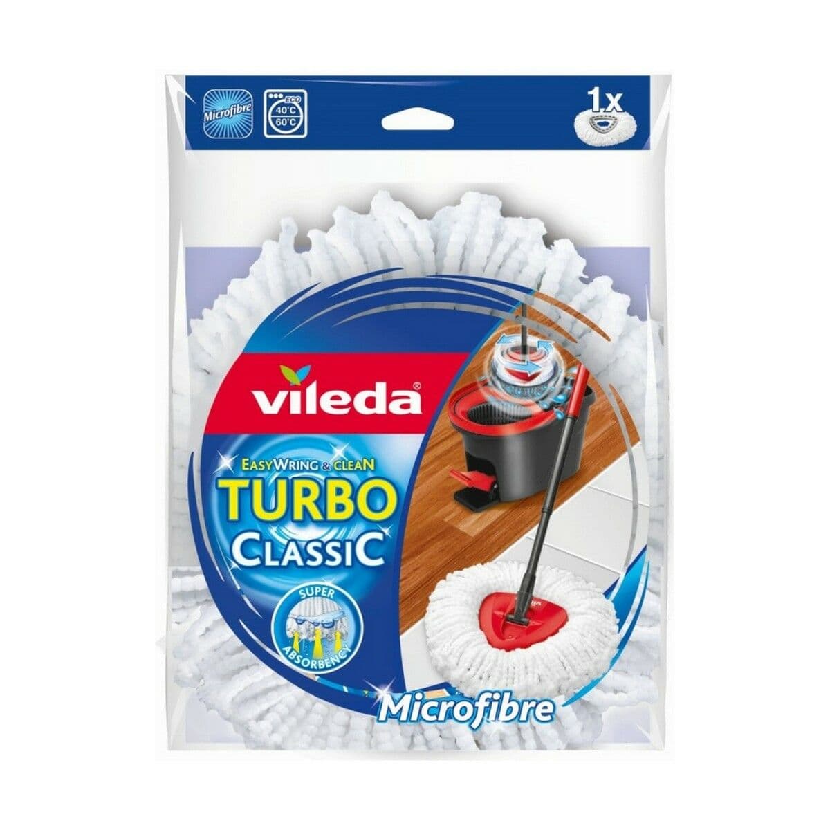 Mop Vervanging To Scrub Vileda TURBO ClassiC Microvezel (1 Stuk)