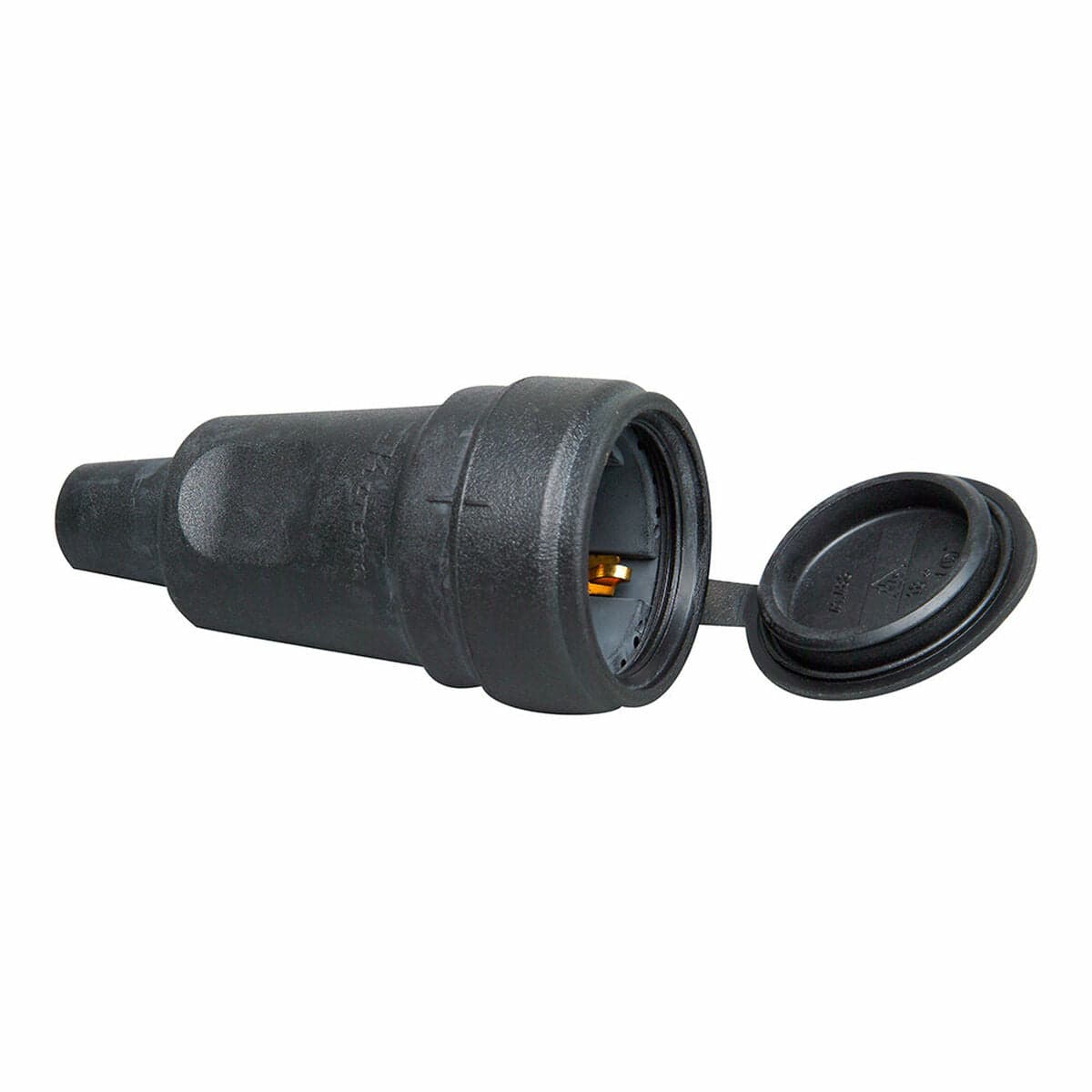 Prise de courant Kopp 2p+t avec couvercle 230 V noir