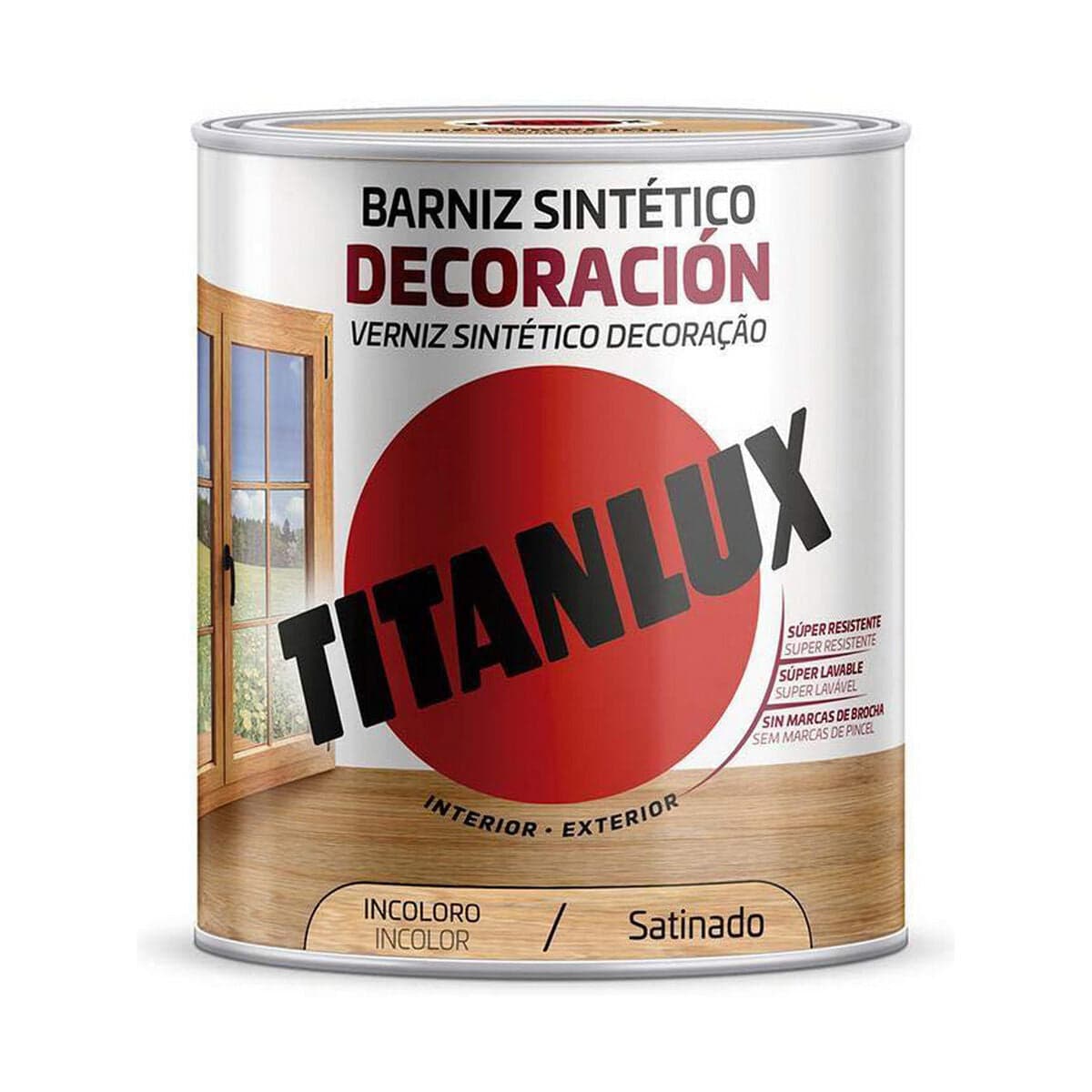 Vernis Titanlux M11100334 Noyer 750 ml Finition satinée