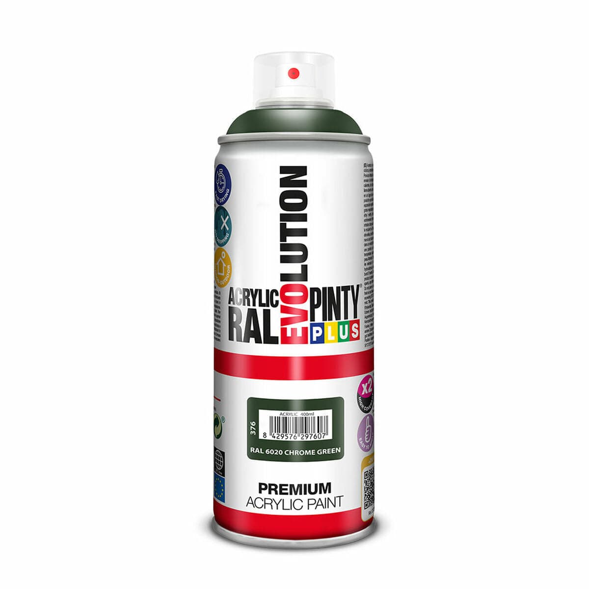 Sprühfarbe Pintyplus Evolution RAL 6020 Dunkelgrün 400 ml Chromed