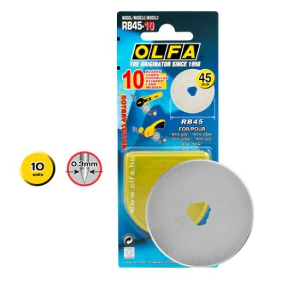Olfa Schneidscheiben 45 x 0,3 mm (10 Stück)