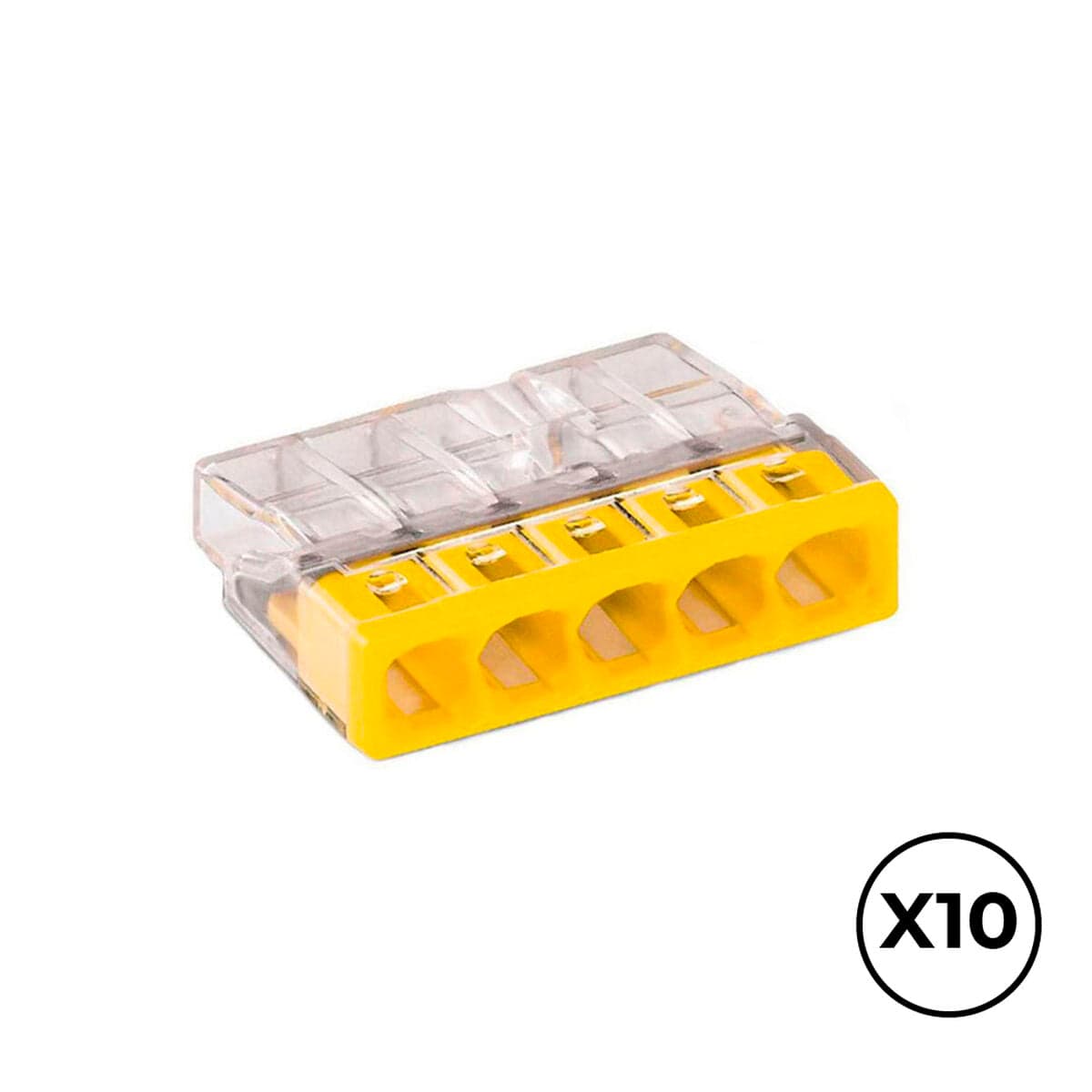 Wago Verbindungsklemme 2,5 mm 5 Anschlüsse (10 Stück)