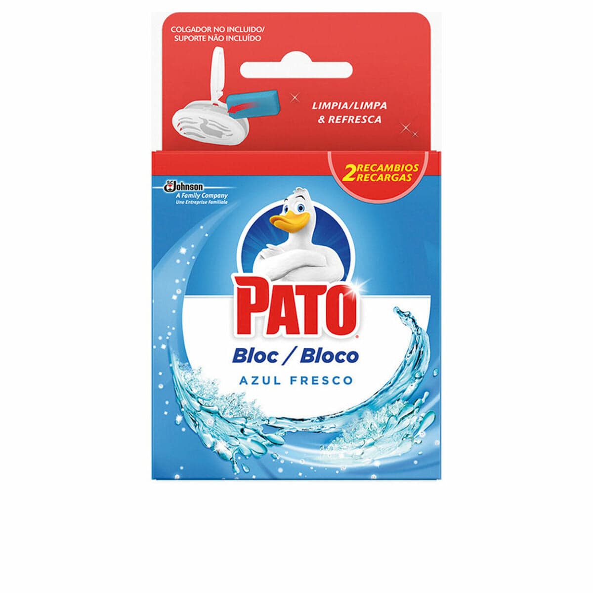 WC-Duftspüler Pato Agua Azul 2 x 40 g Desinfektionsstein