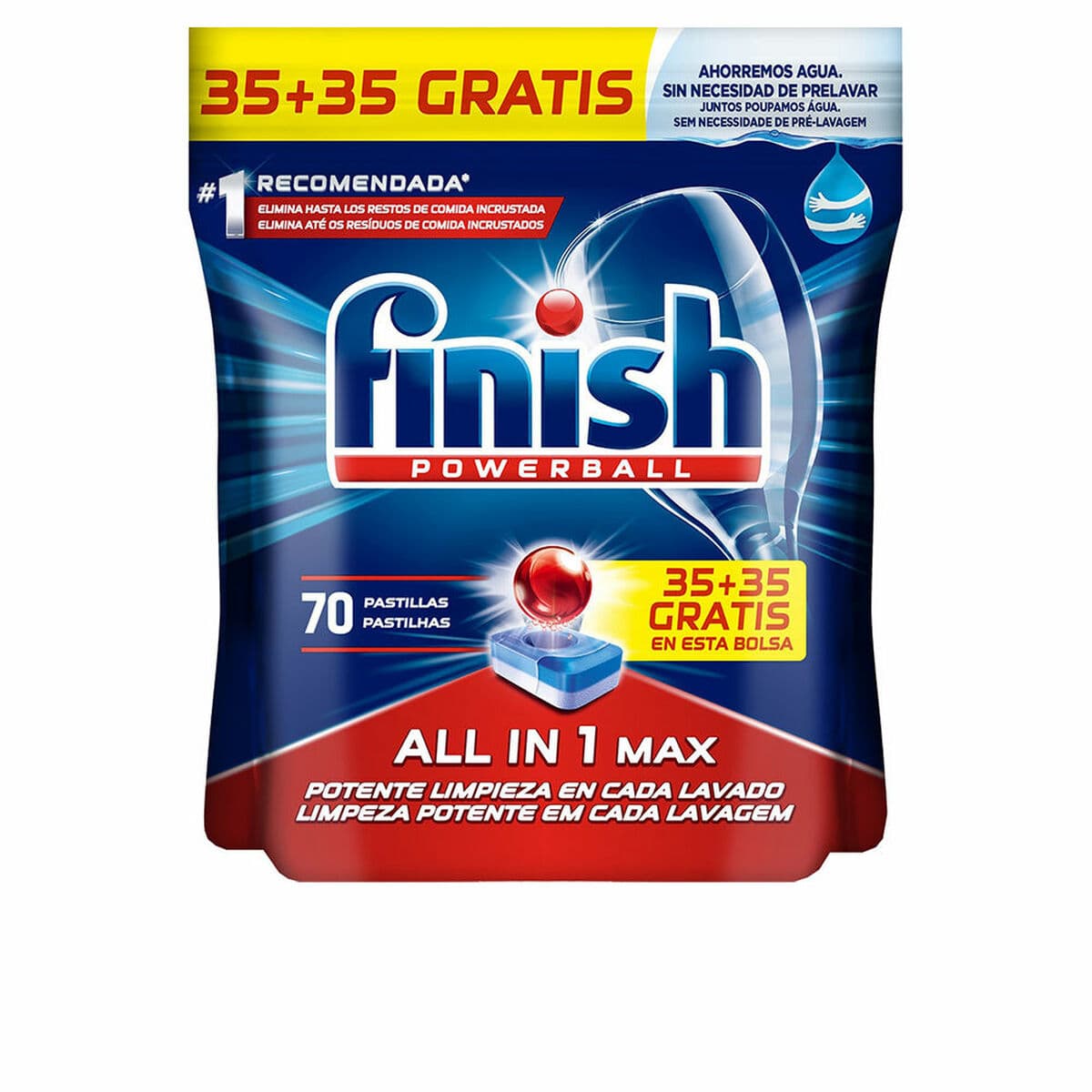 Dishwasher Tablets Finish All In One (70 Units)