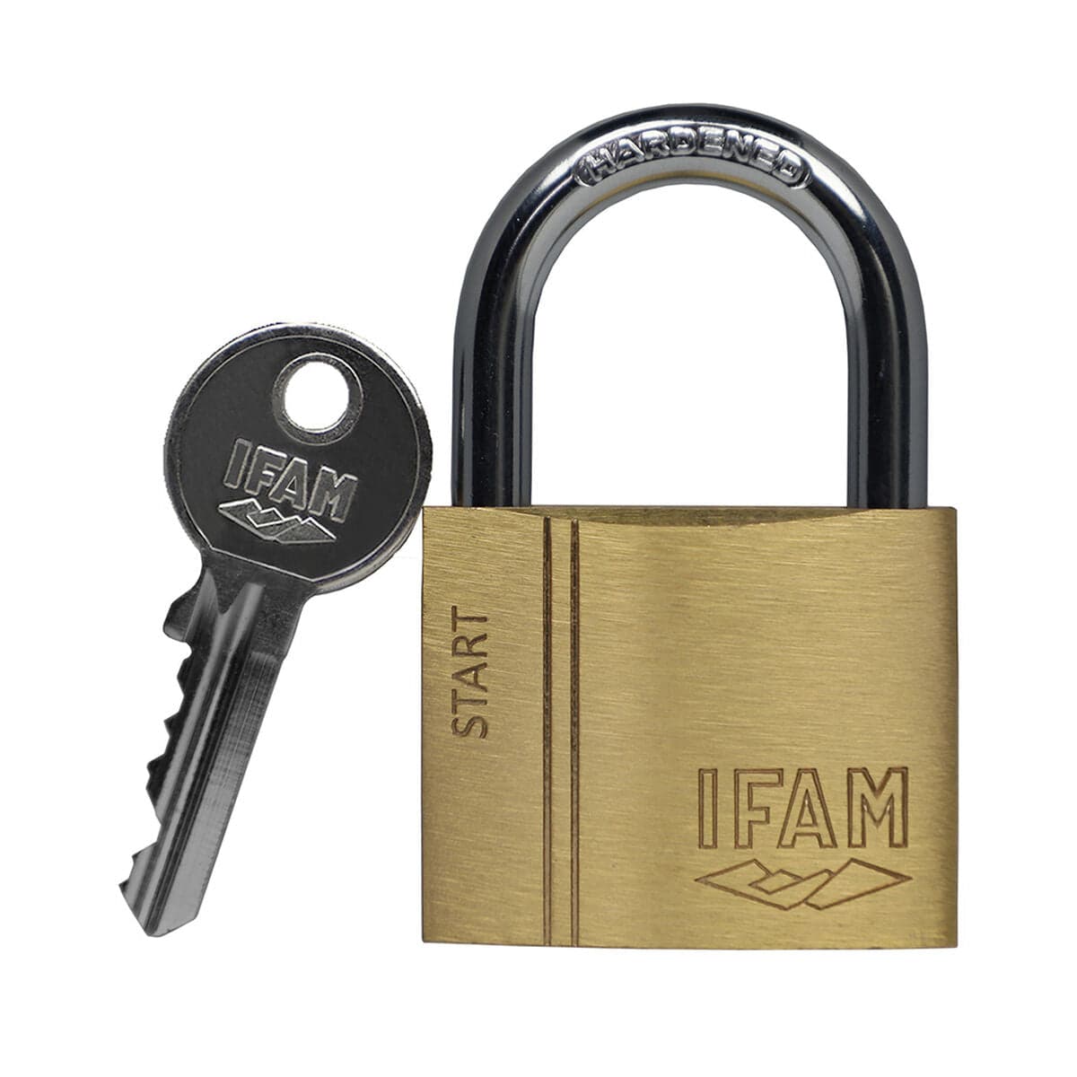 IFAM SR40 Vorhängeschloss mit Schlüssel Messing Stahl