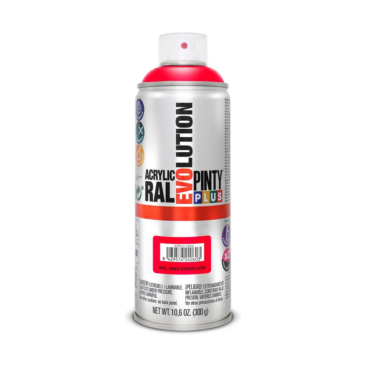 Sprühlack Pintyplus Evolution RAL 2002 400 ml Zinnoberrot