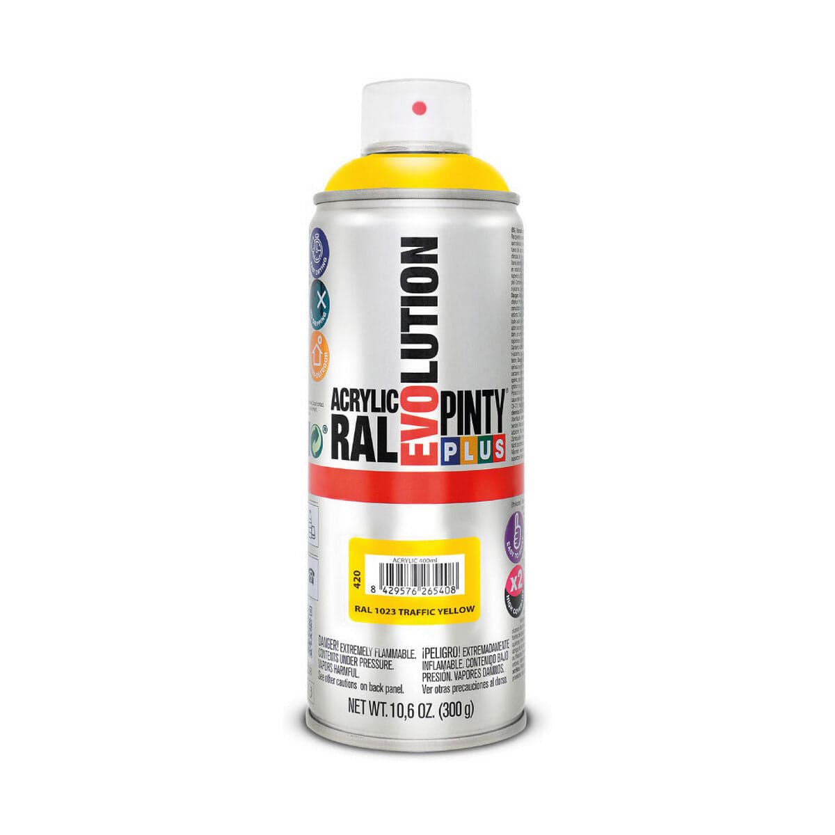 Sprühfarbe Pintyplus Evolution RAL 1023 Verkehrsgelb 300 ml