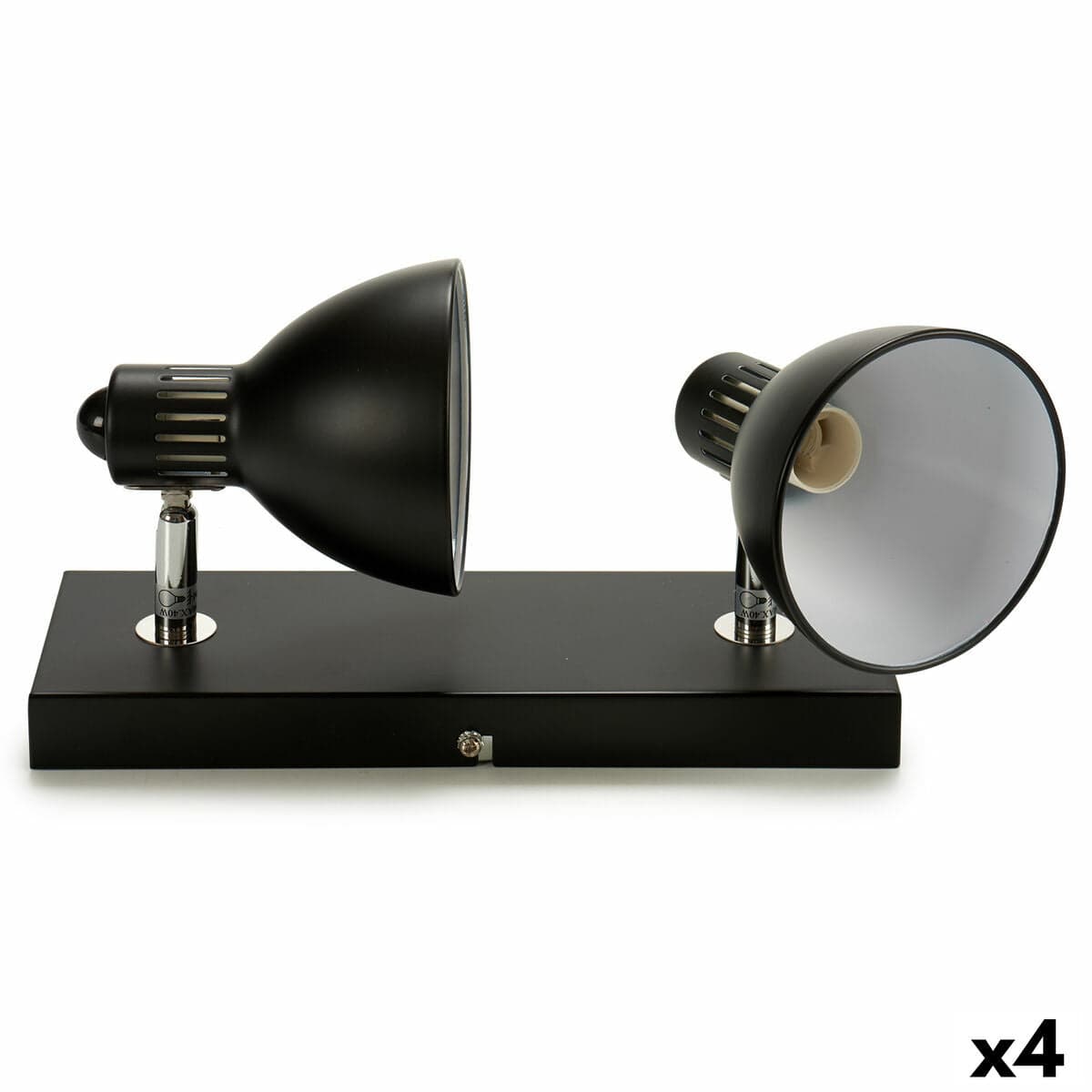 Ceiling Light Grundig Black Metal 40 W E14 (4 Units)