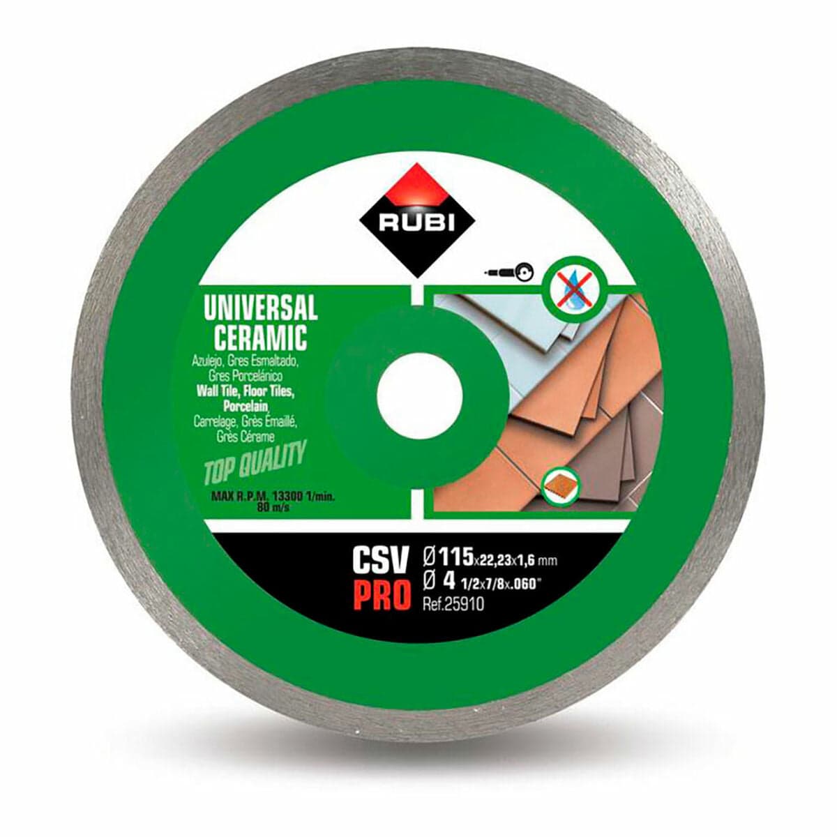 Disque diamant à tronçonner Rubi pro 25910