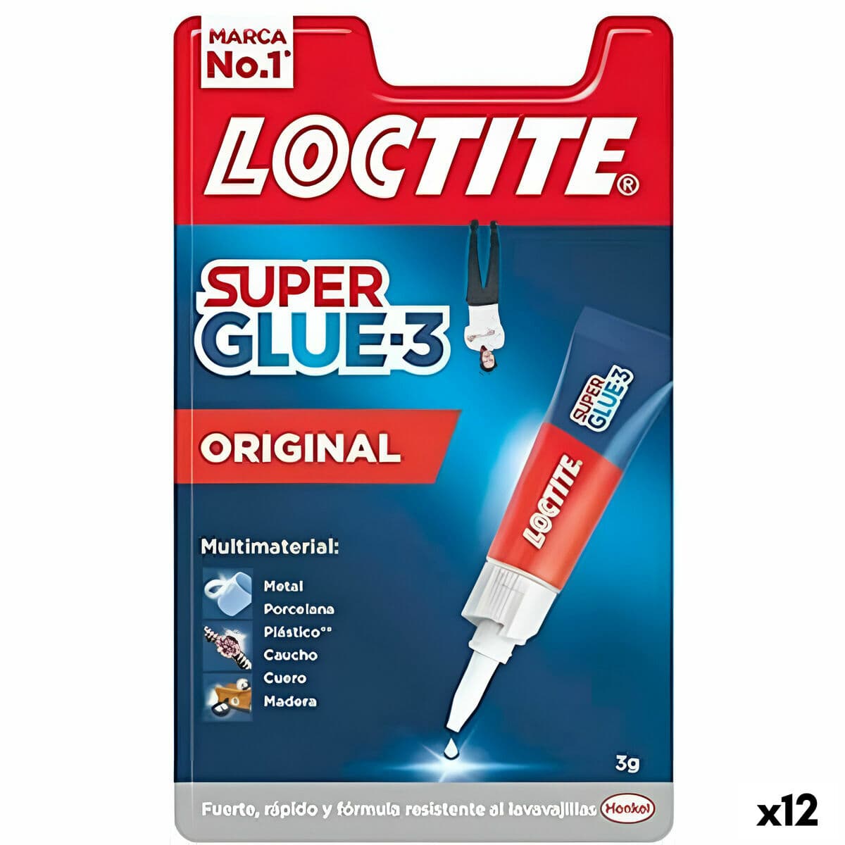 Loctite Super Glue 3 Instant Adhesive 3 g (12 Units)