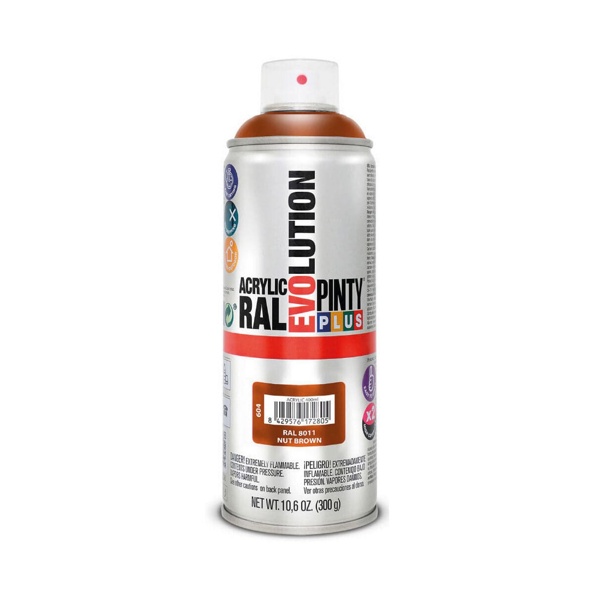Spray Paint Pintyplus Evolution RAL 8011 Nut Brown 400 ml