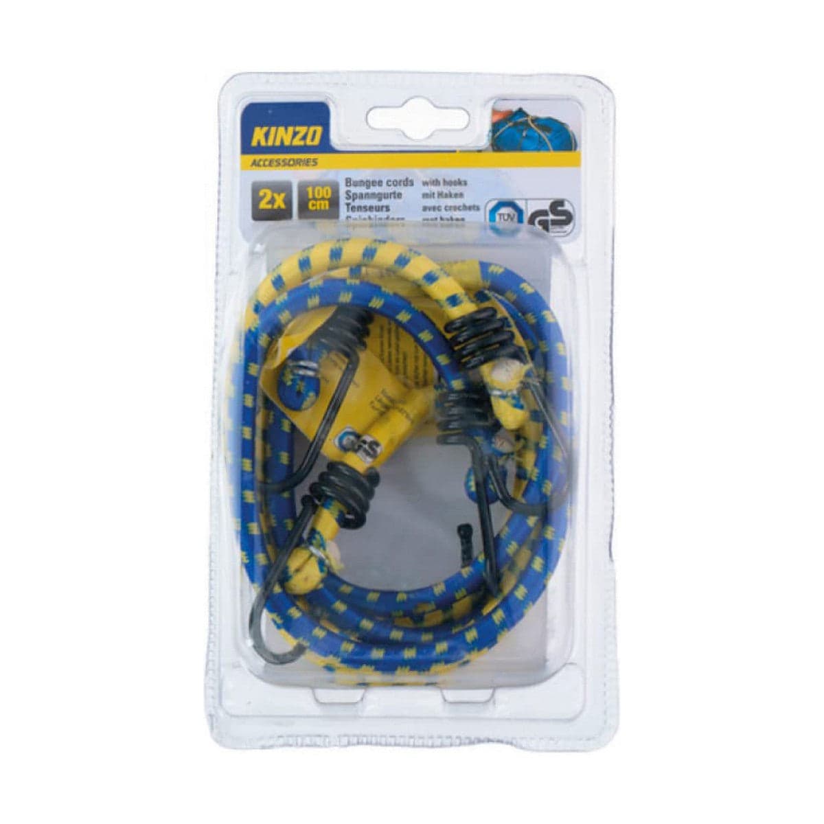 Kinzo Car Bungee Cord 100 cm Ø 8 mm (2 Units)