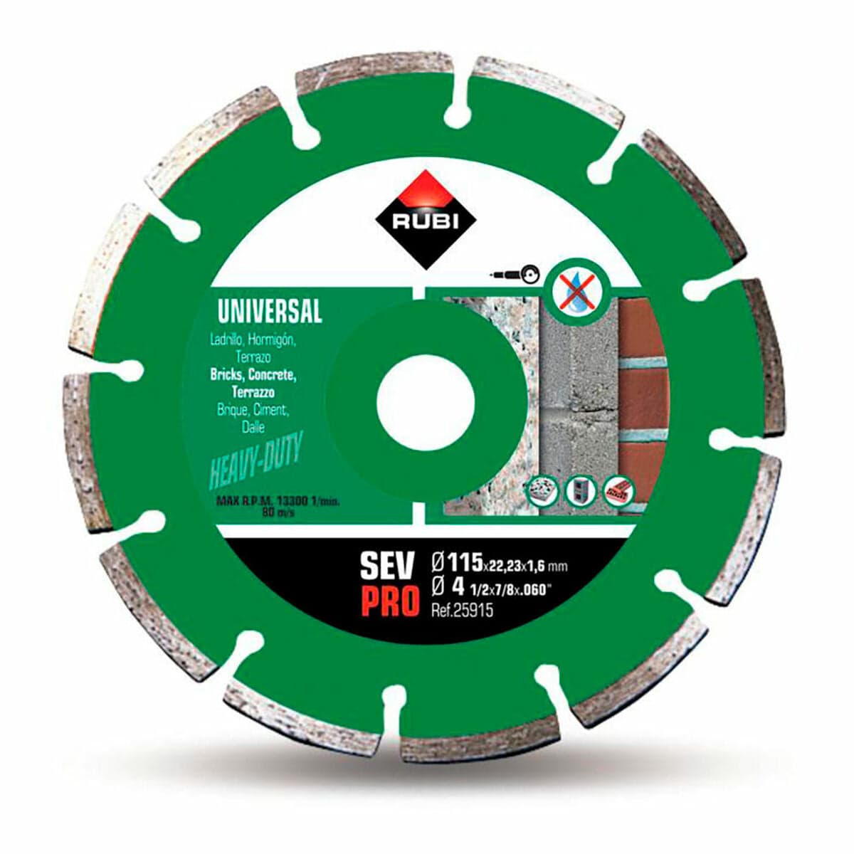 Disque diamant à tronçonner Rubi Pro 25915