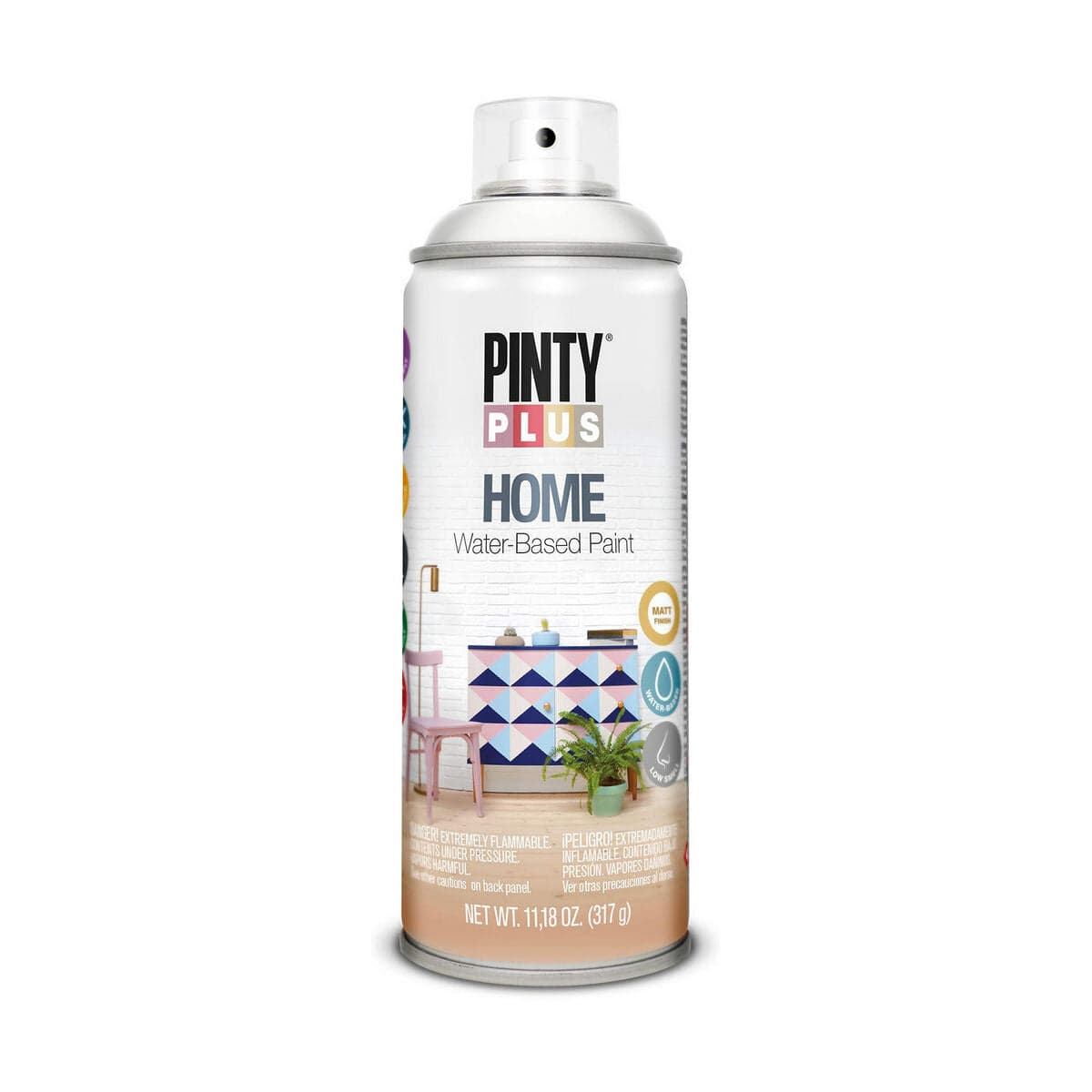 Sprühfarbe Pintyplus Home HM111 400 ml Neutrales Weiß